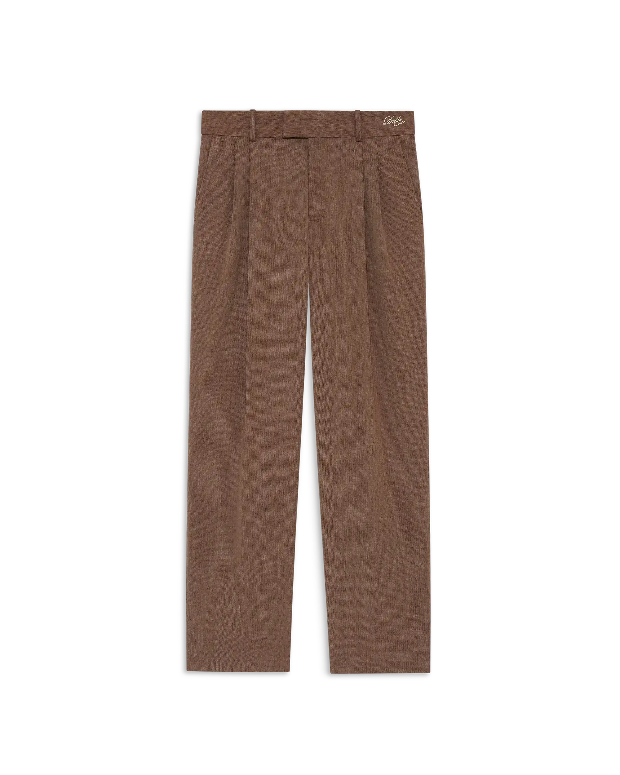 Drôle De Monsieur Pantalon Golfeur Hose Braun Wolle