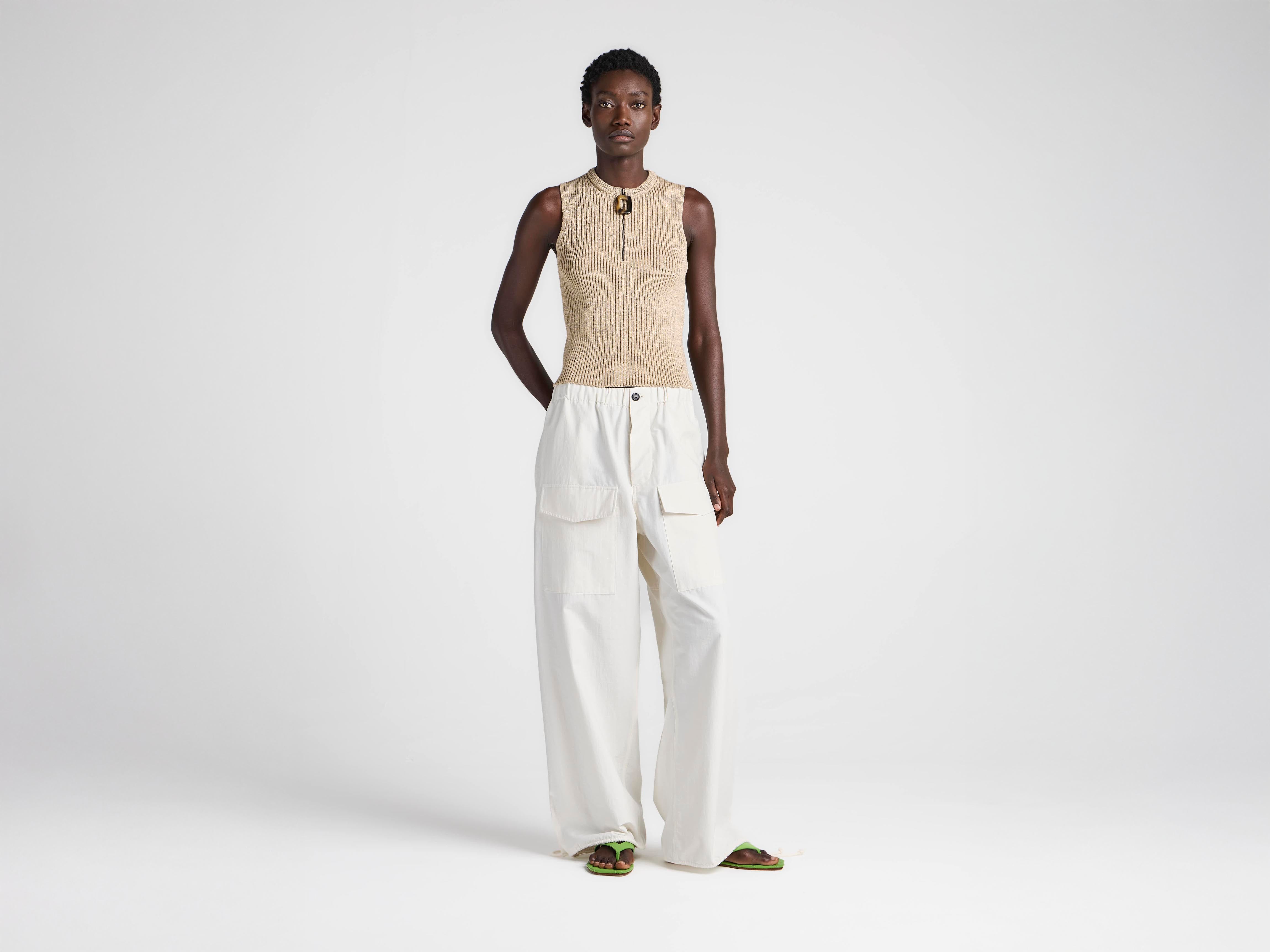 J.W.Anderson Zip Tank Top Trägertop Sand Damen