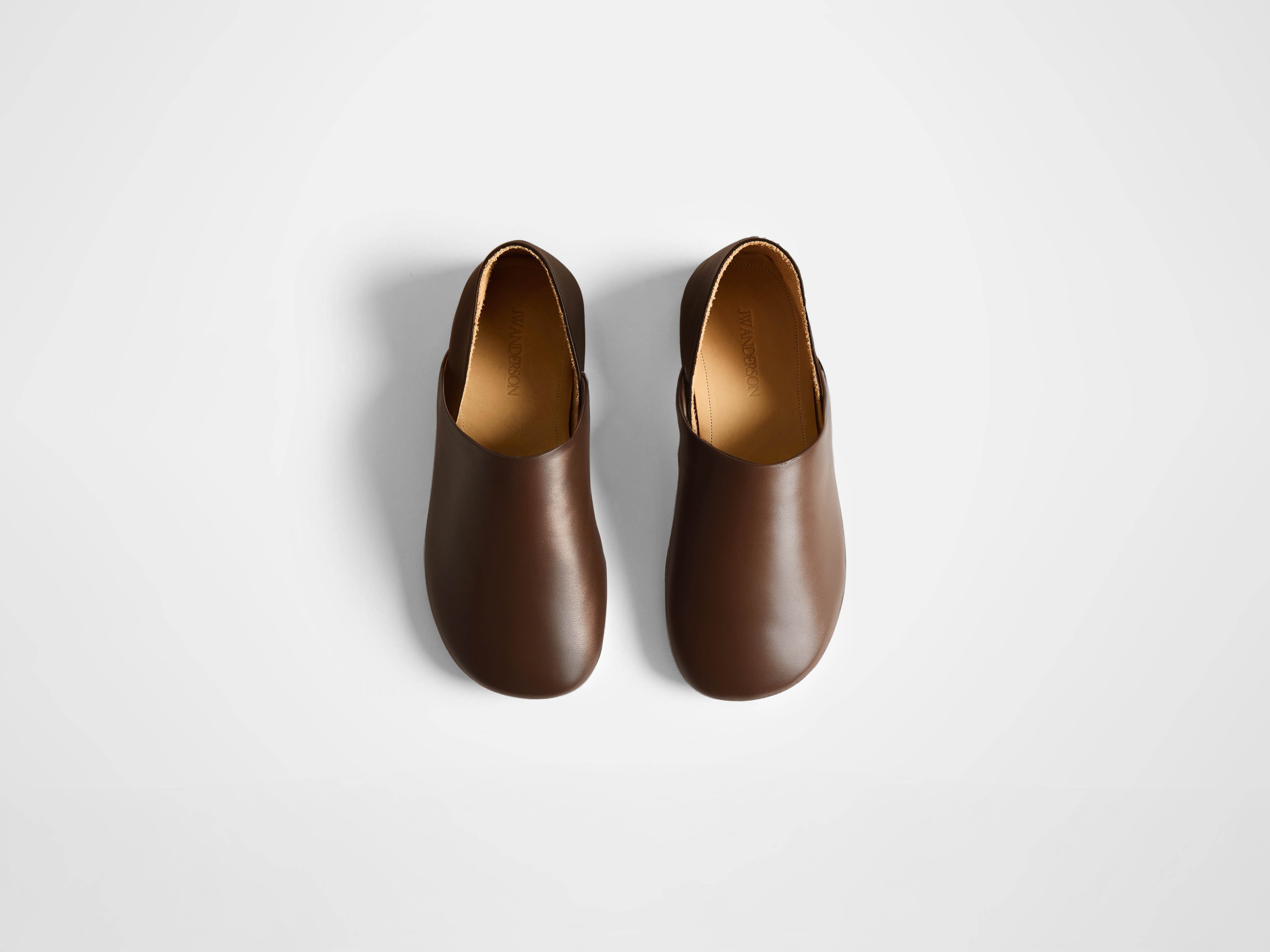 J.W.Anderson Babouche Mules Pantoletten Schokobraun Leder