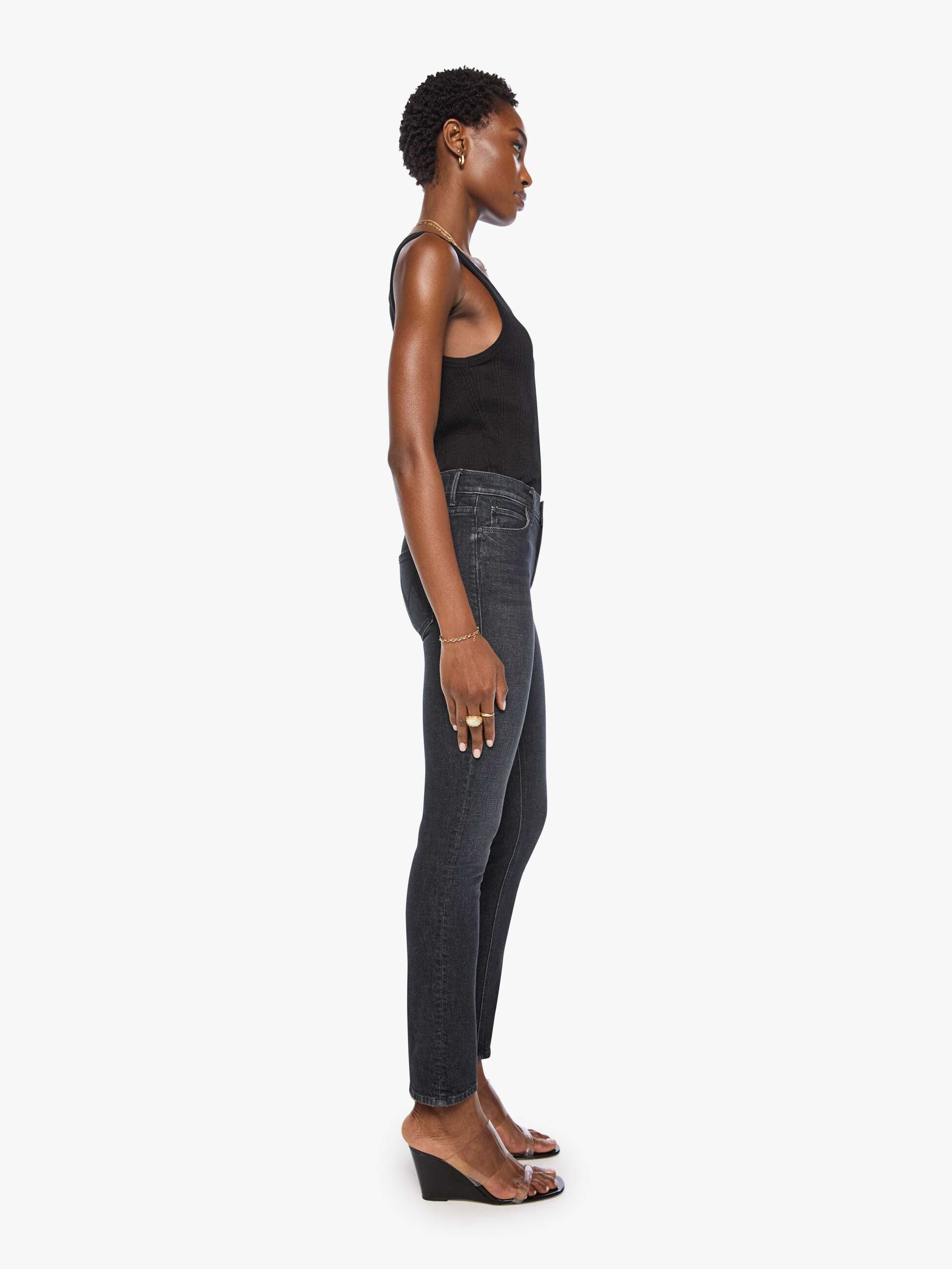 Mother Denim The Mid Rise Dazzler Skimp Jeans Schwarz
