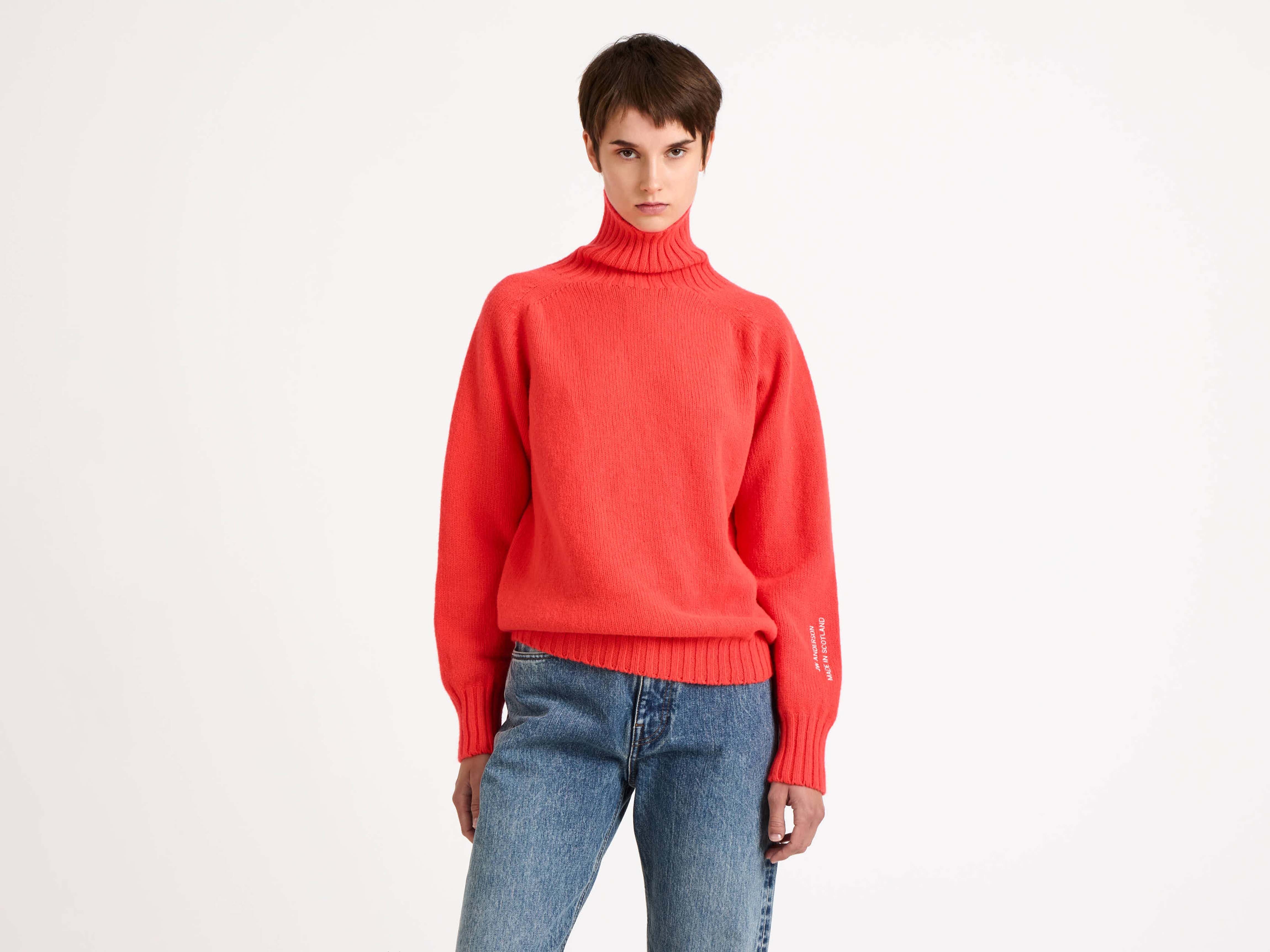 J.W.Anderson Turtleneck Jumper Strickpullover Neon Orange