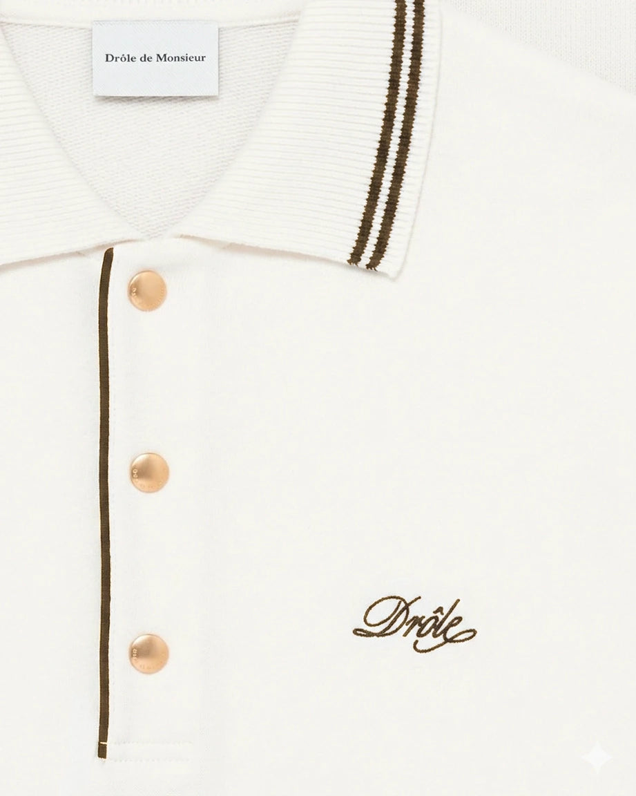 Drôle De Monsieur Drôle Polo Poloshirt Sand Baumwolle