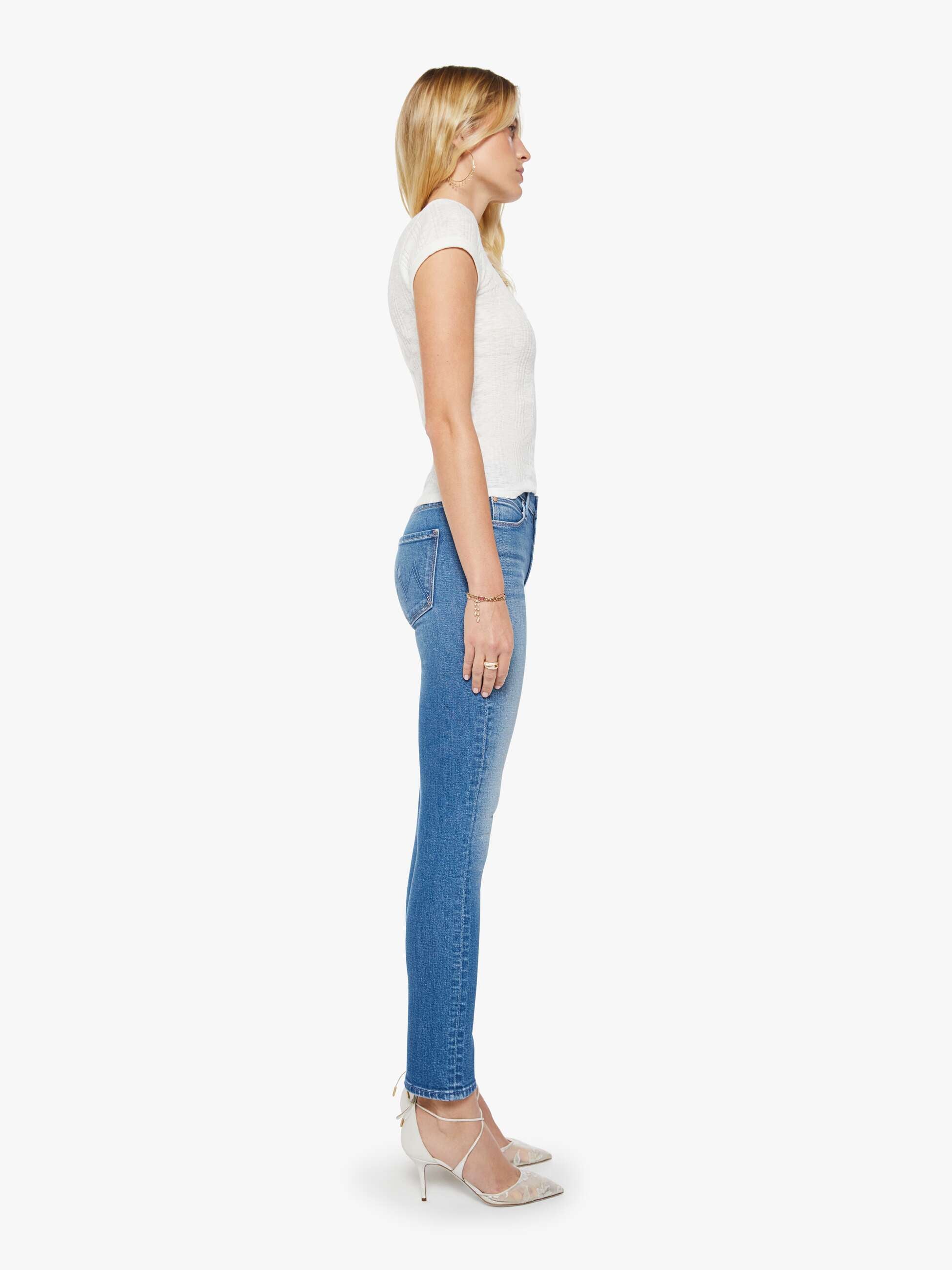 Mother Mid Rise Dazzler Hover Jeans Kissing The Caddy