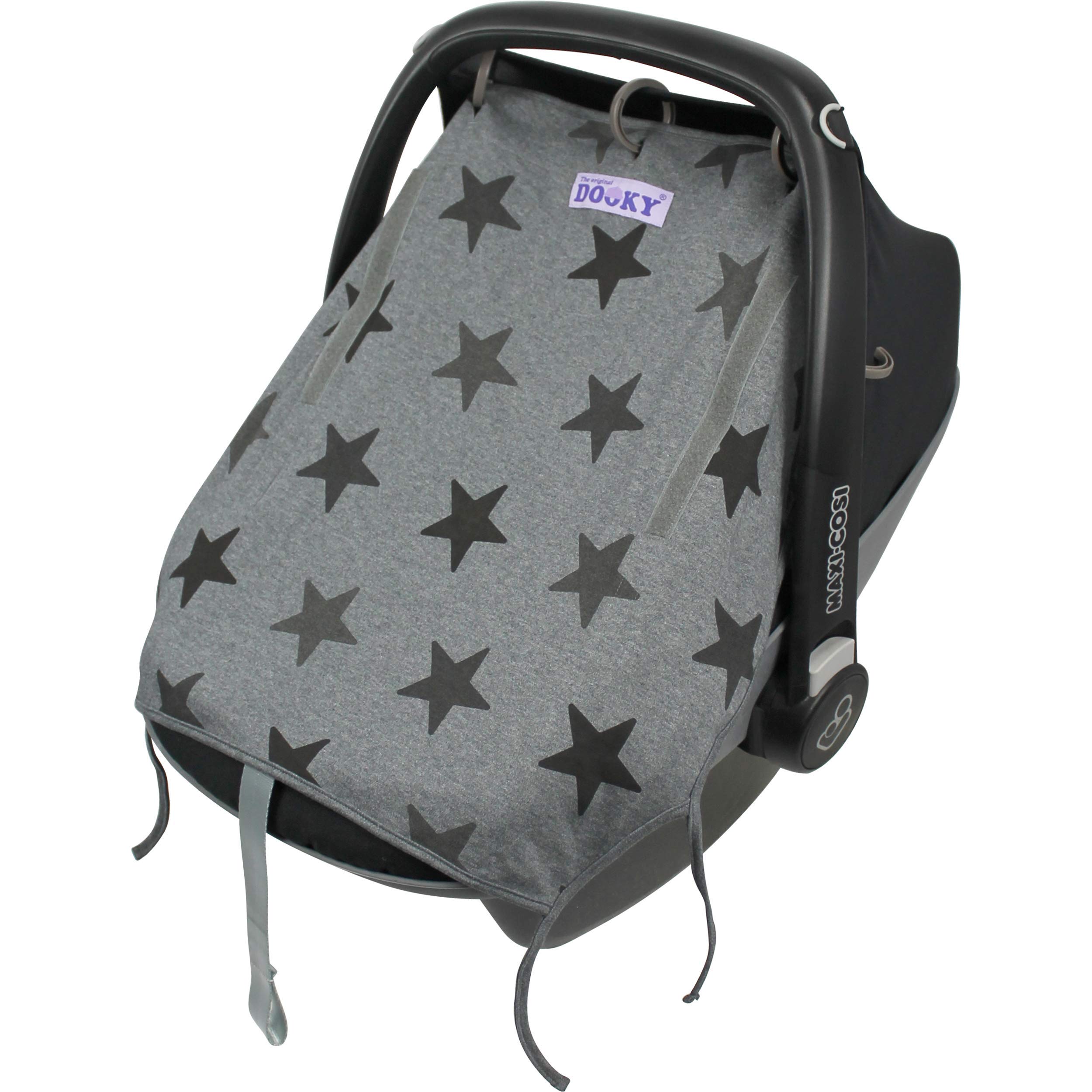 Dooky Universal Cover Sonnenschutz Grey Stars mit Decke UV 40+