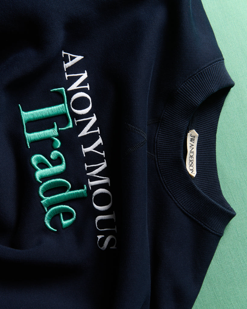 J.W.Anderson Anonymous Trade Sweatshirt Damen navy Stickerei