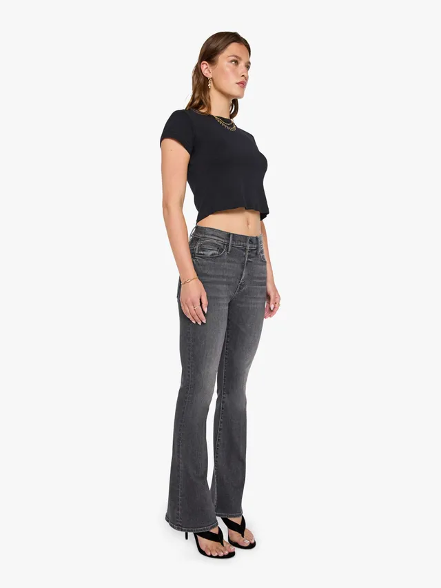 Mother The Weekender 1585-1611-CPH Flare-Jeans Schwarz Stretch