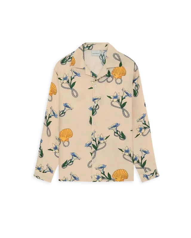 Drôle De Monsieur Chemise Soie Shell Seidenhemd off-white Seide