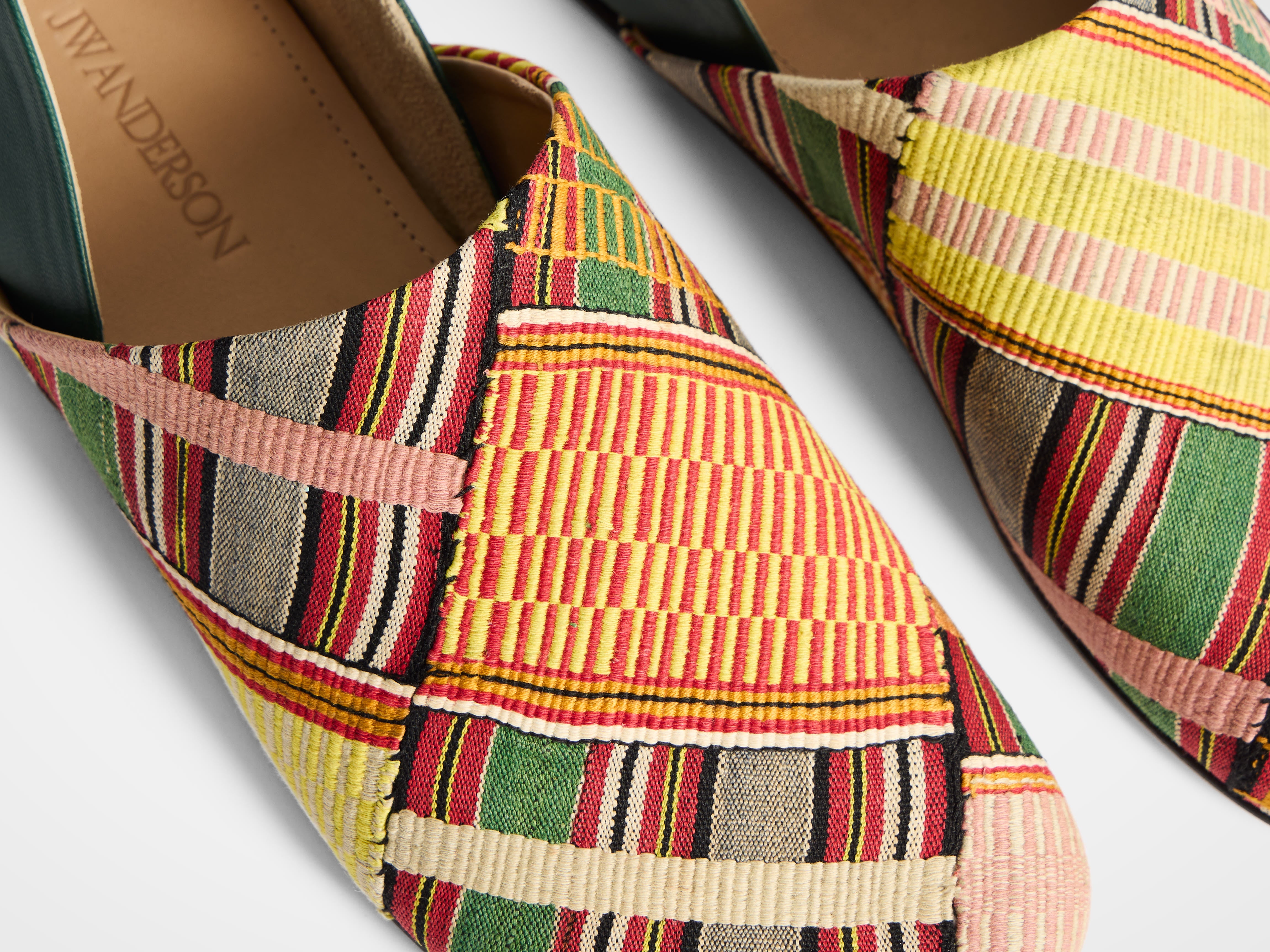 J.W.Anderson Slipper Mules Pantoletten Grün Multi Jacquard