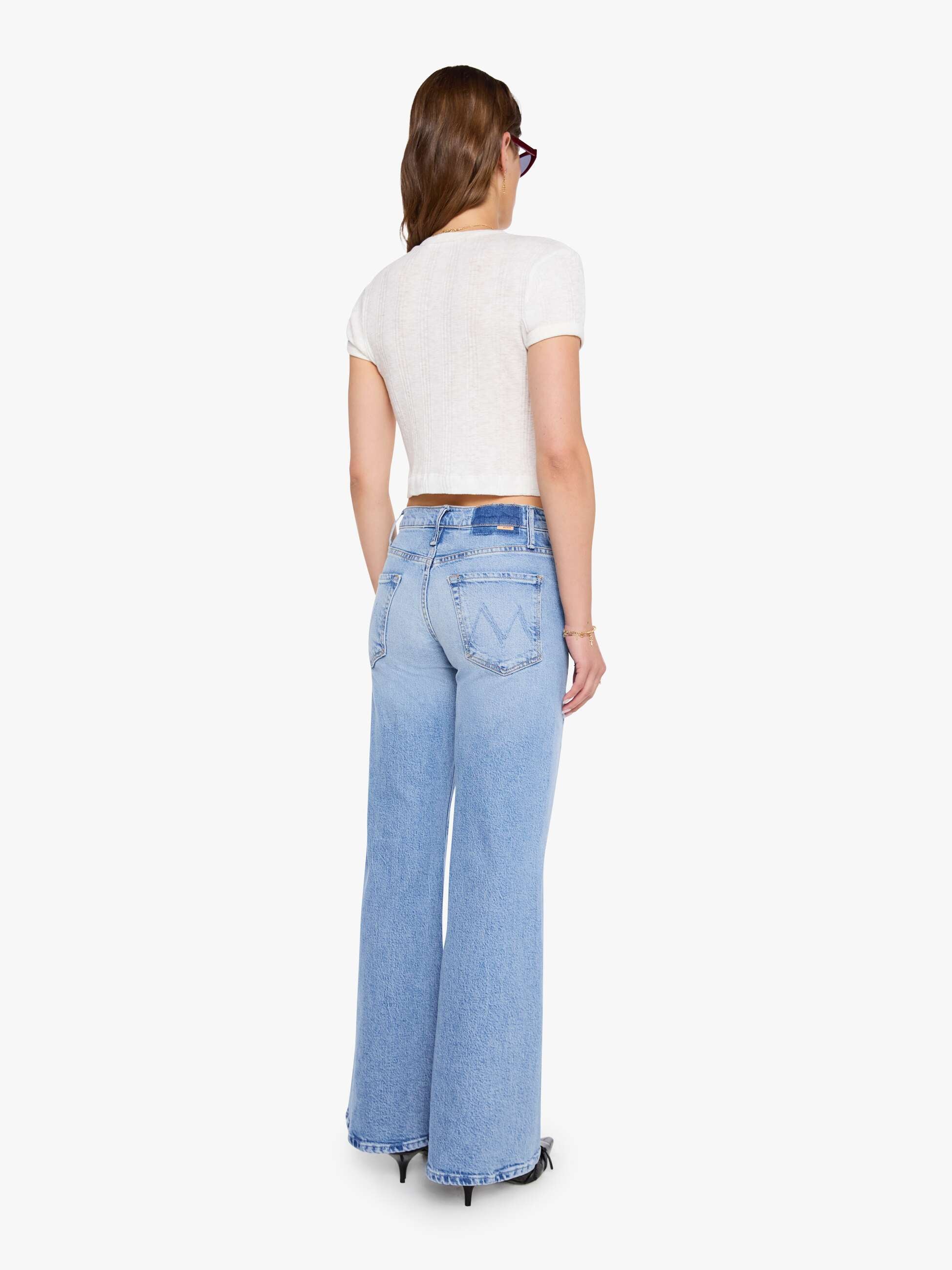 Mother Sidestepper Twist Jeans Sow Surreal hellblau