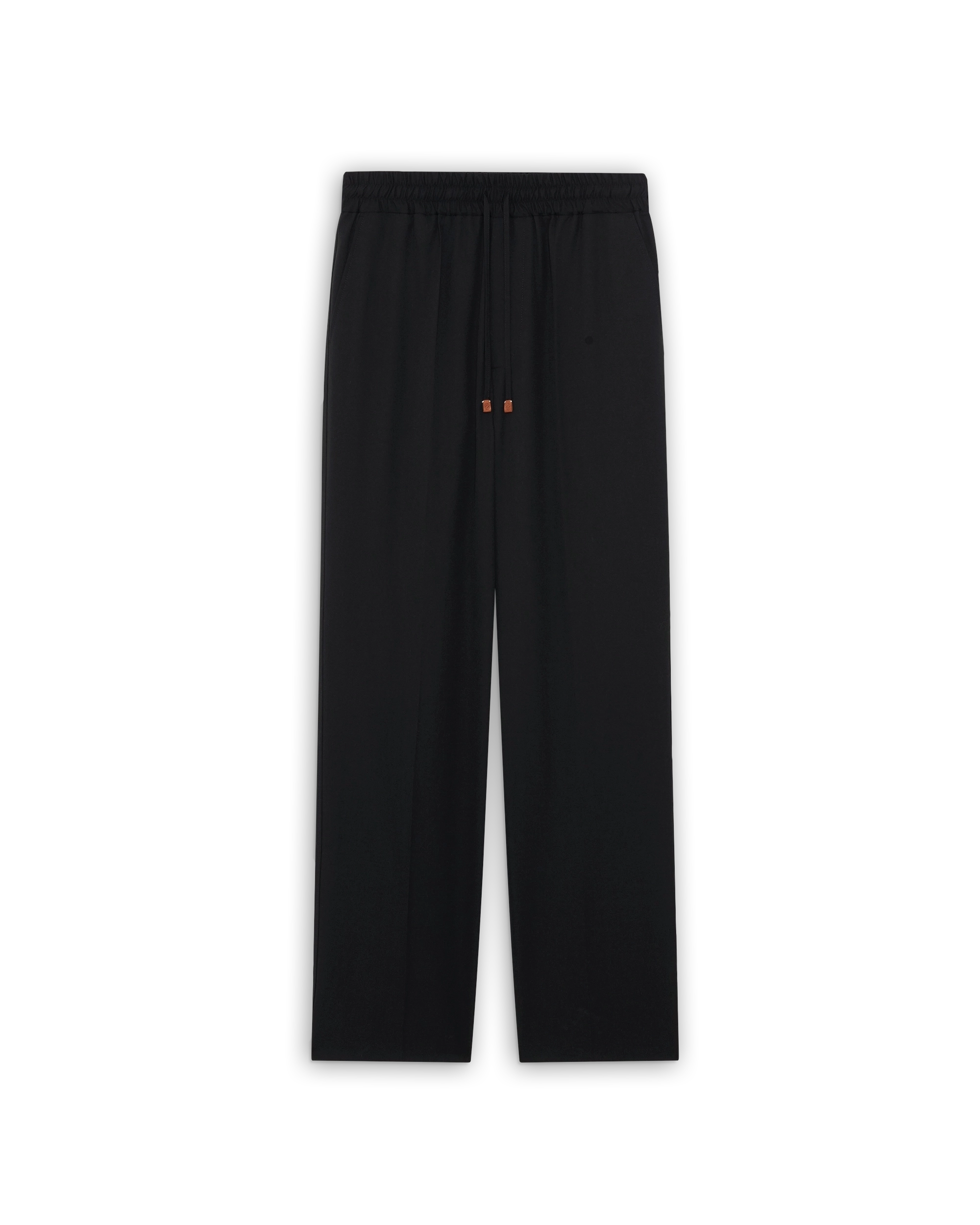 Drôle De Monsieur Pantalon Droit Hose Schwarz Wolle