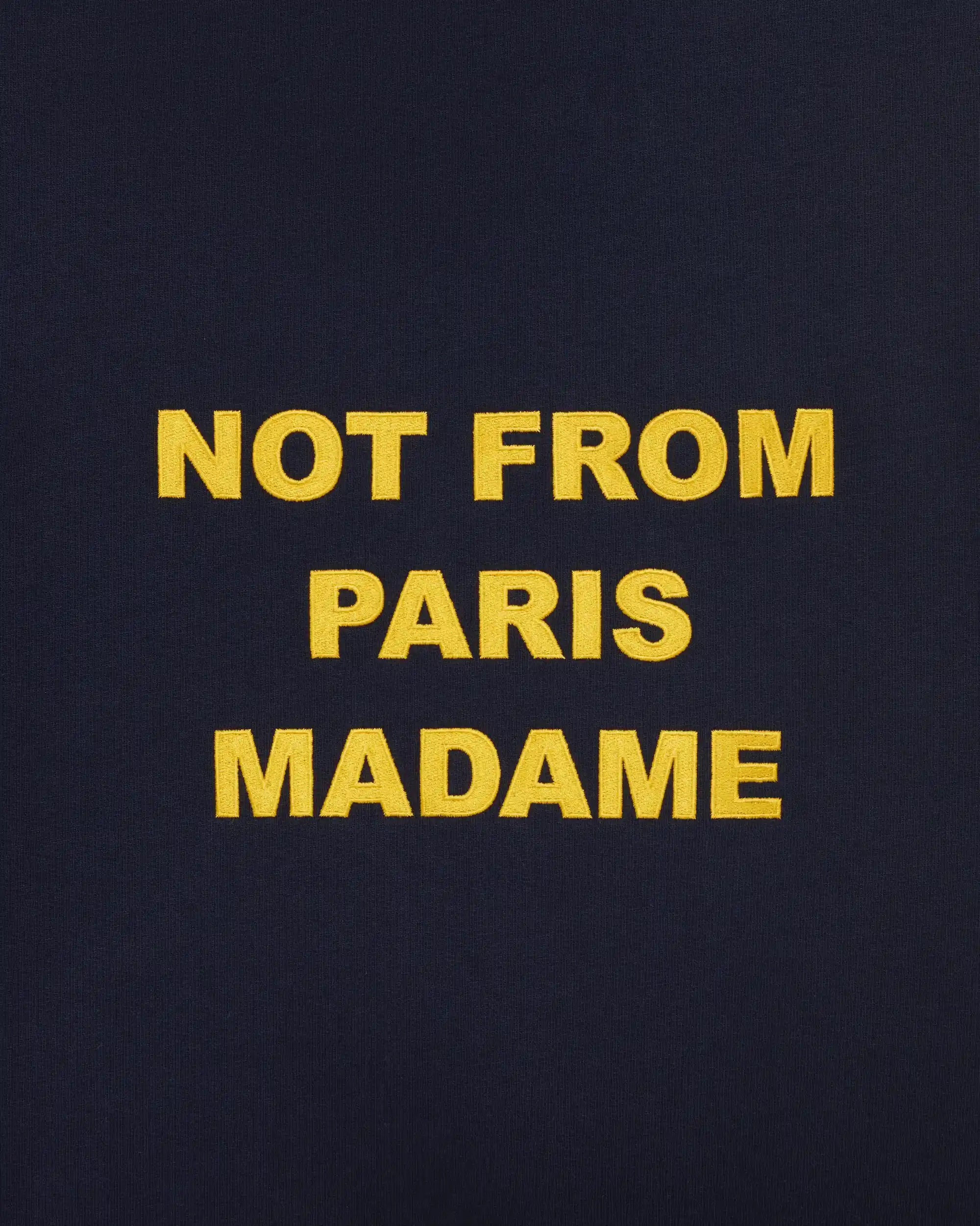 Drôle De Monsieur Bold Slogan Hoodie Hoodie Navy Baumwolle