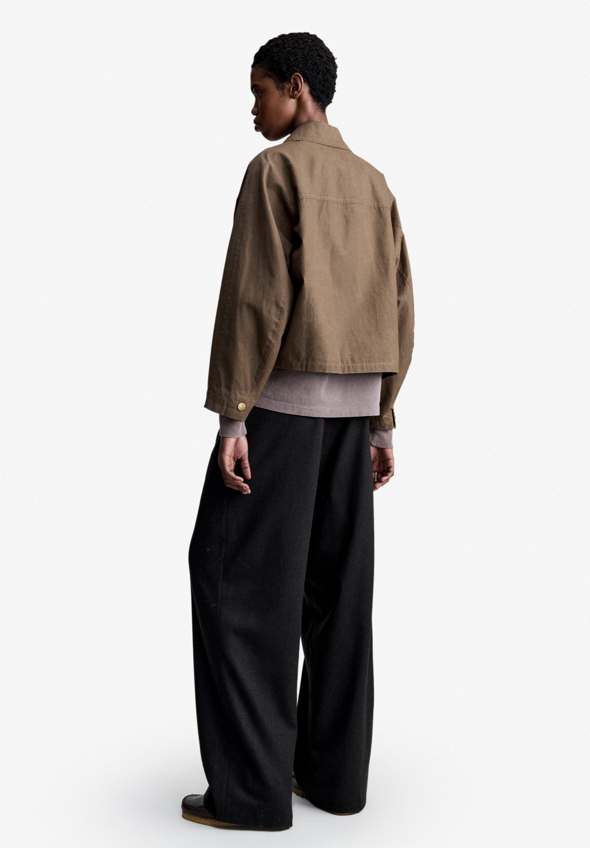 A.P.C. Regenjacke gewachste Baumwolle khaki