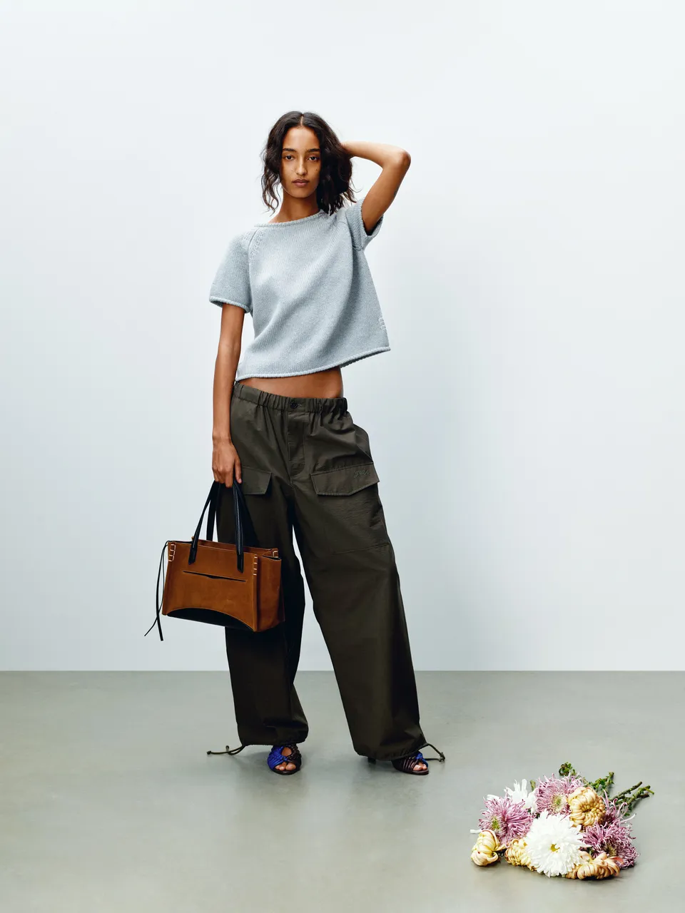 J.W.Anderson Parachute Track Pants Grün Damen Hornknopf