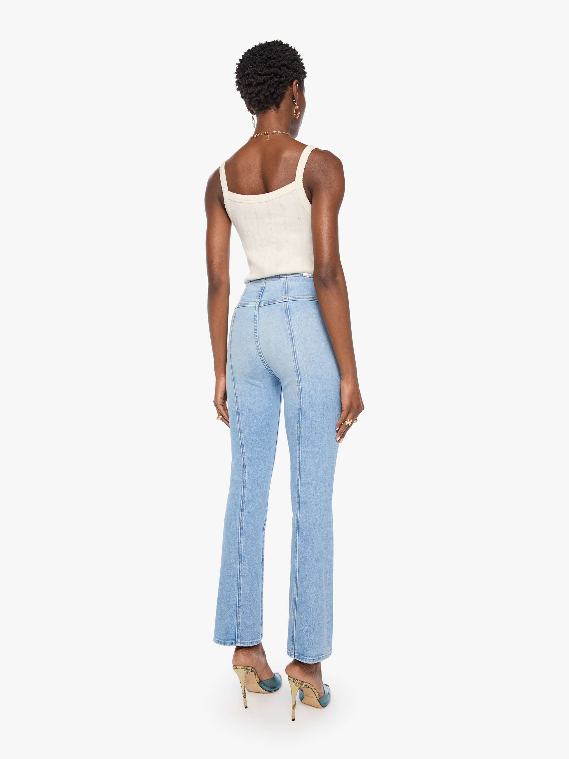 MOTHER Denim The Western Hustler Hover Jeans Derby Doll Flare