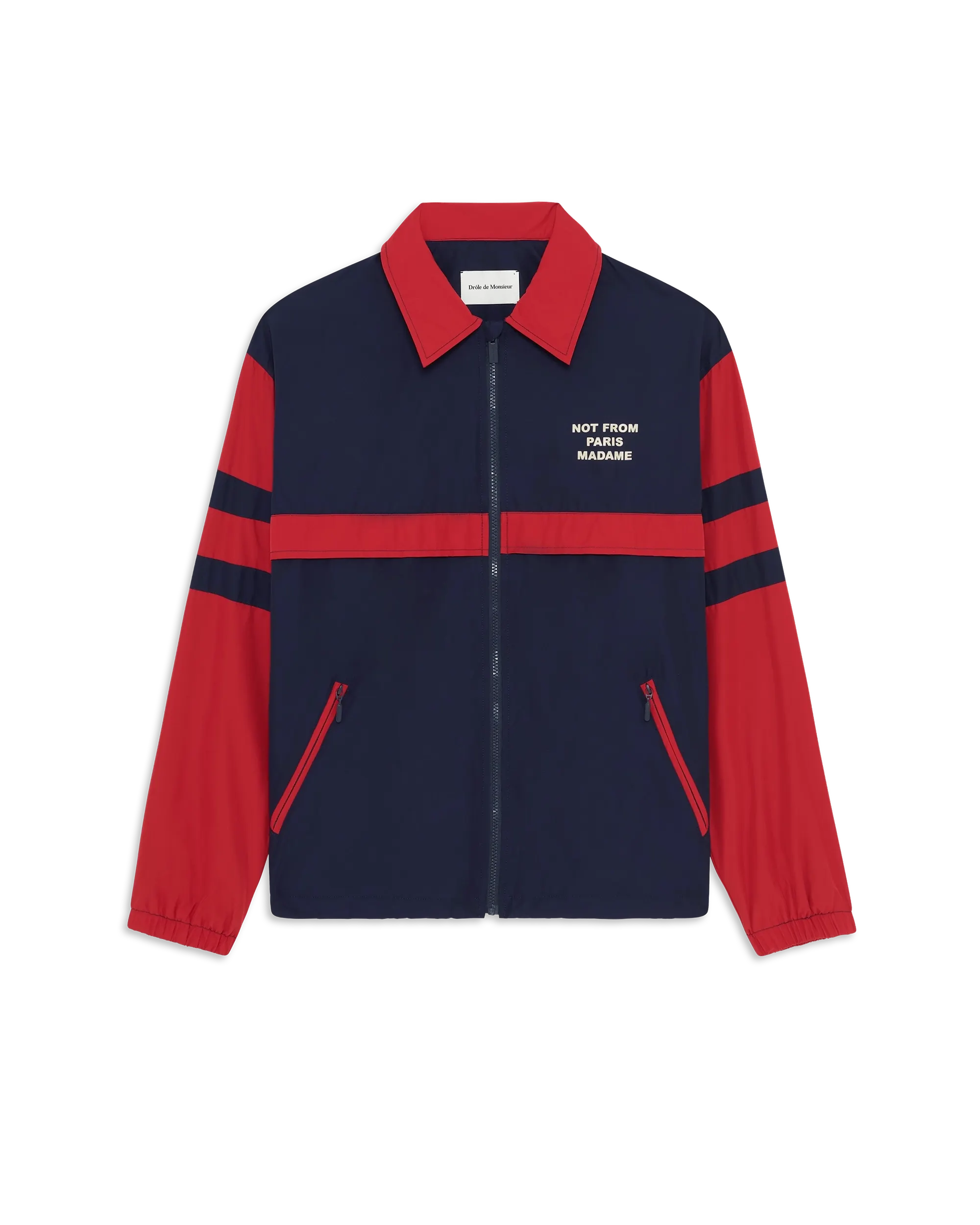 Drôle De Monsieur Slogan Nylon Jacket Jacke Navy Polyamid