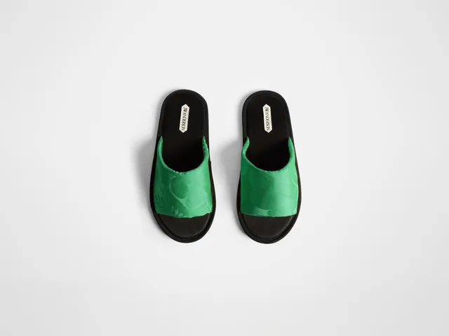 J.W.Anderson Shoes Open Toe Slides Pantoletten Smaragd