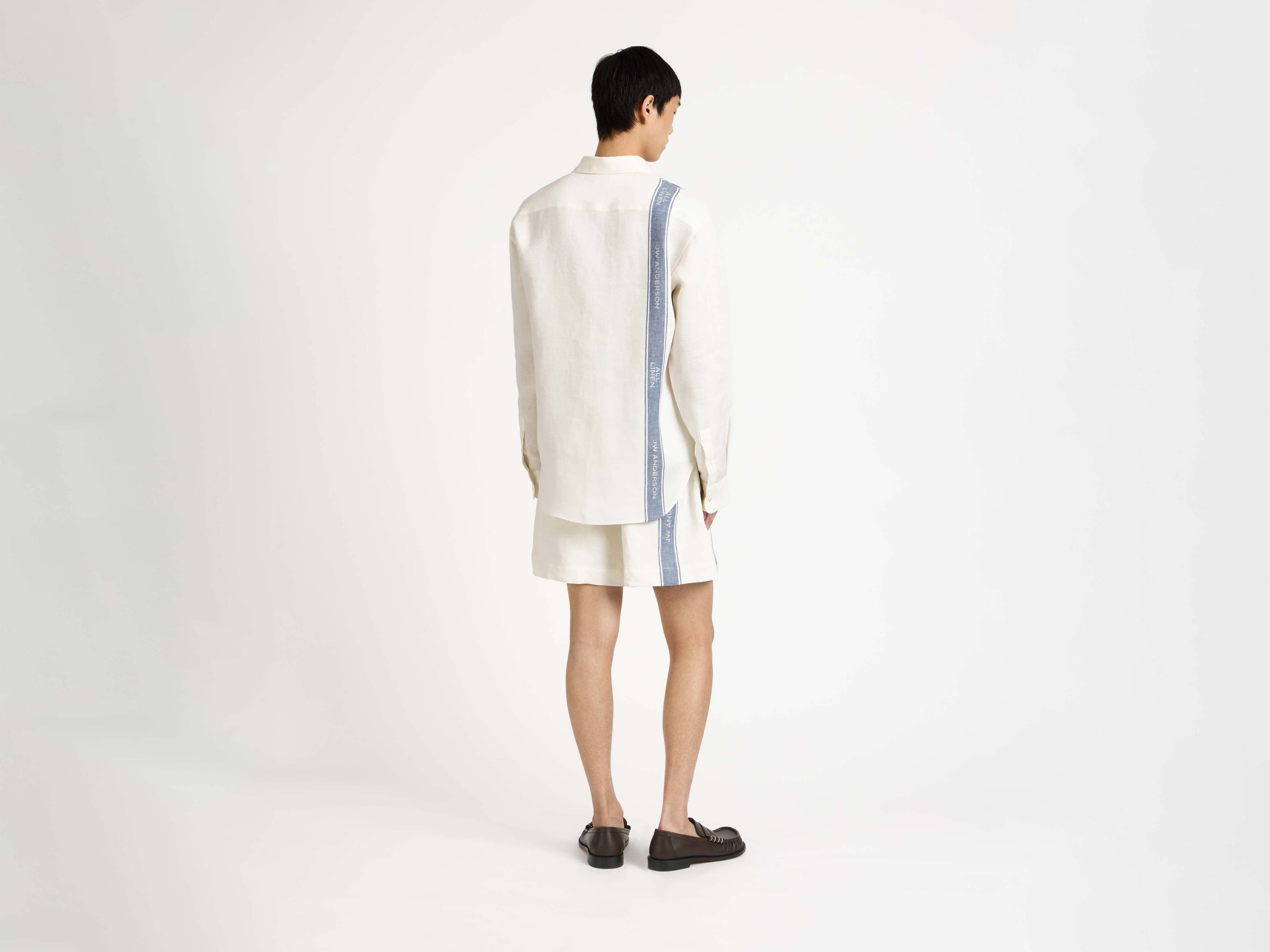 J.W.Anderson Hemd Herren Off-White Blau Irish Linen