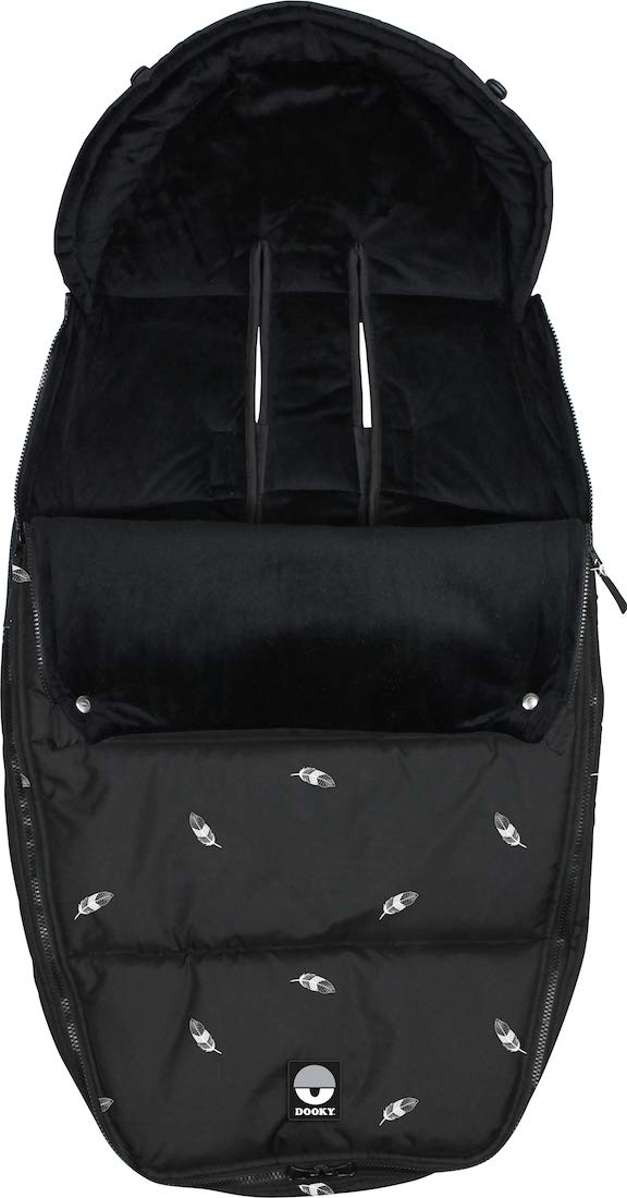 Dooky Silver Feather Fußsack L schwarz 98x50 Winter