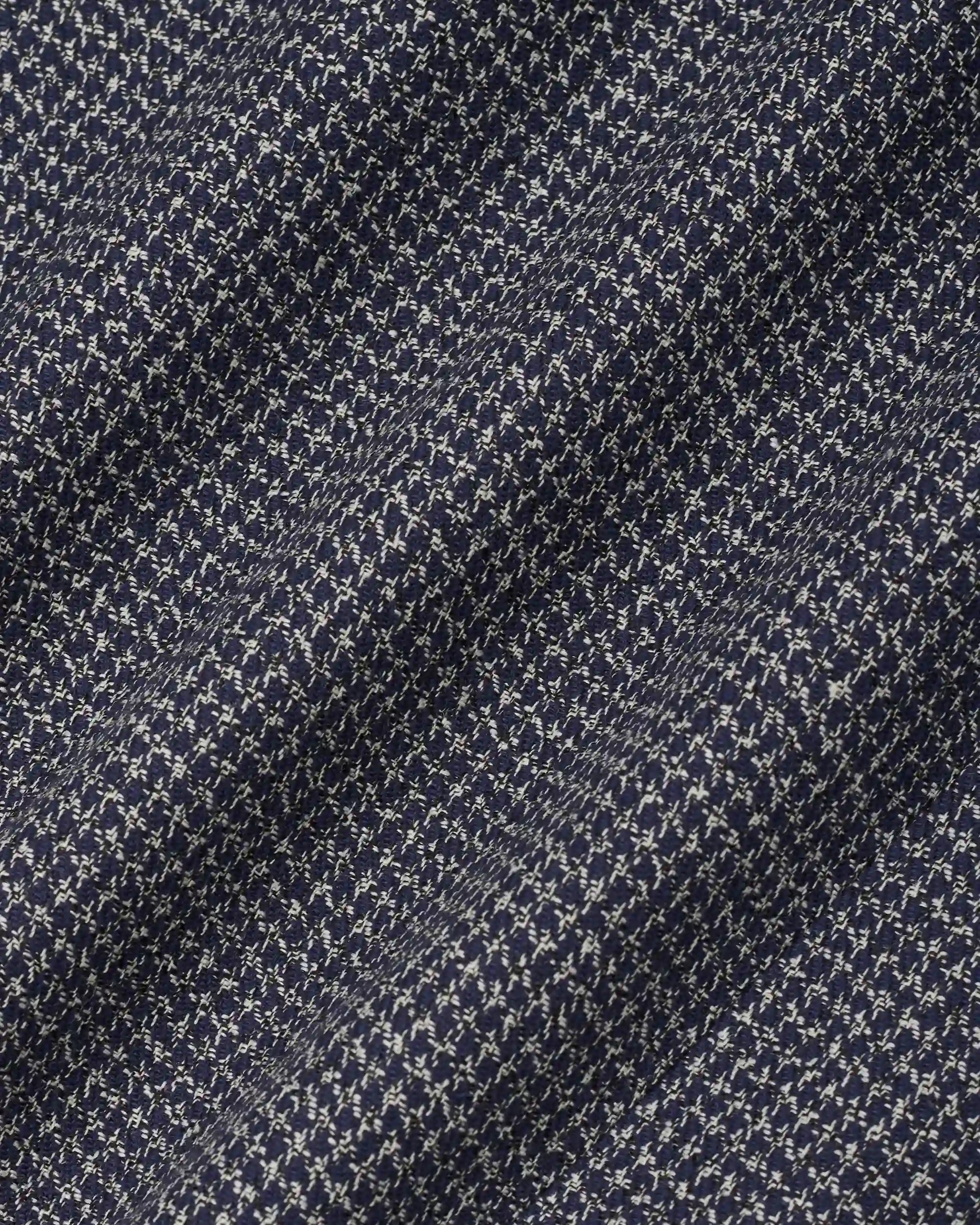 Drôle De Monsieur Houndstooth Mantel Navy Kunstpelz