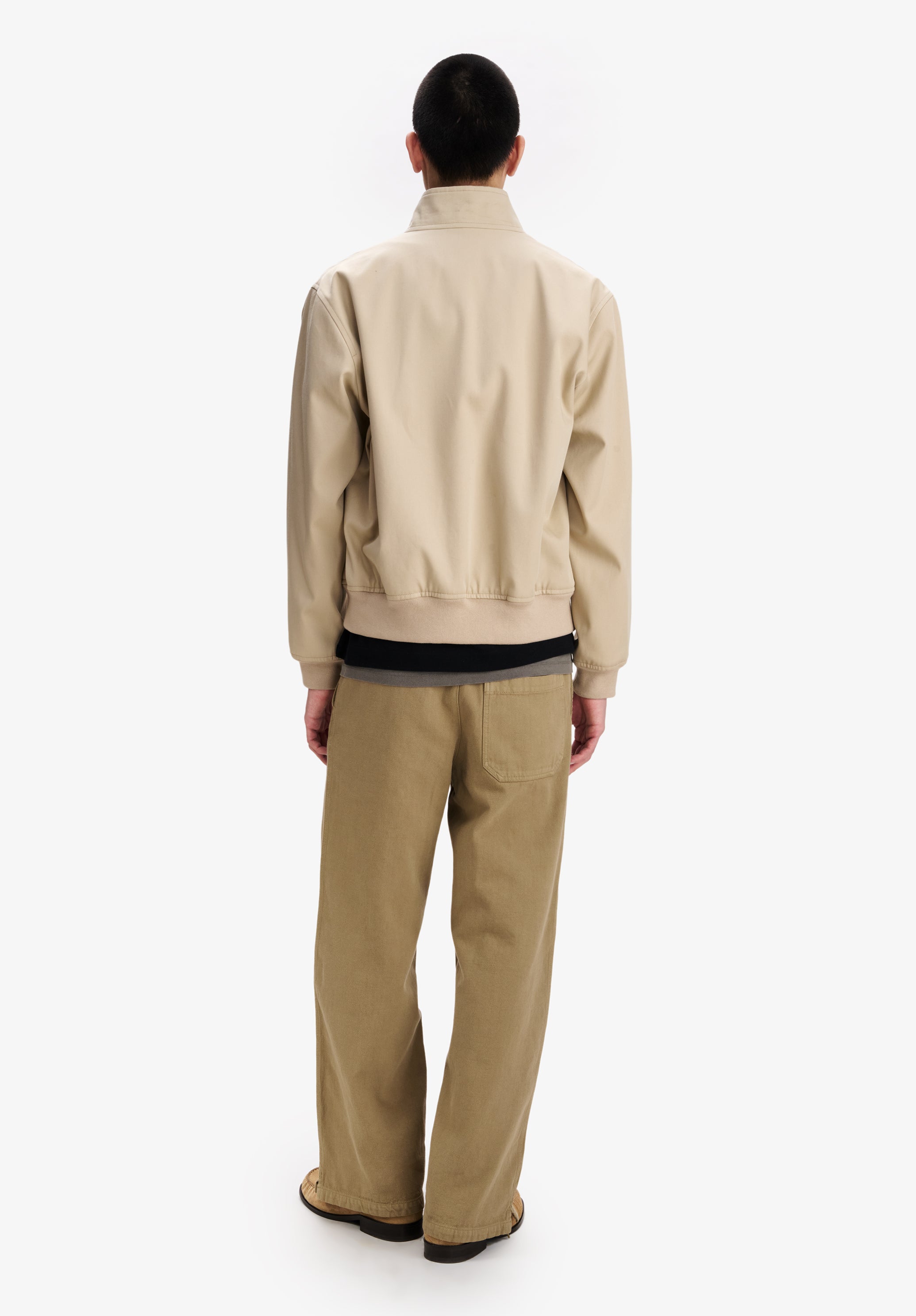 A.P.C. Reißverschluss Jacke Bio-Baumwolle Stehkragen