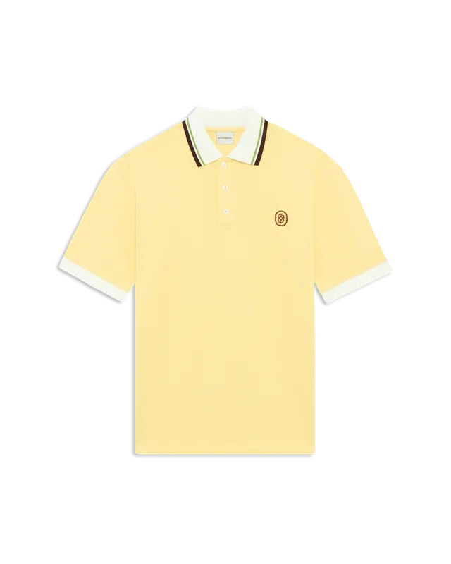 Drôle De Monsieur D Mirror Polo Polohemd gelb Baumwolle