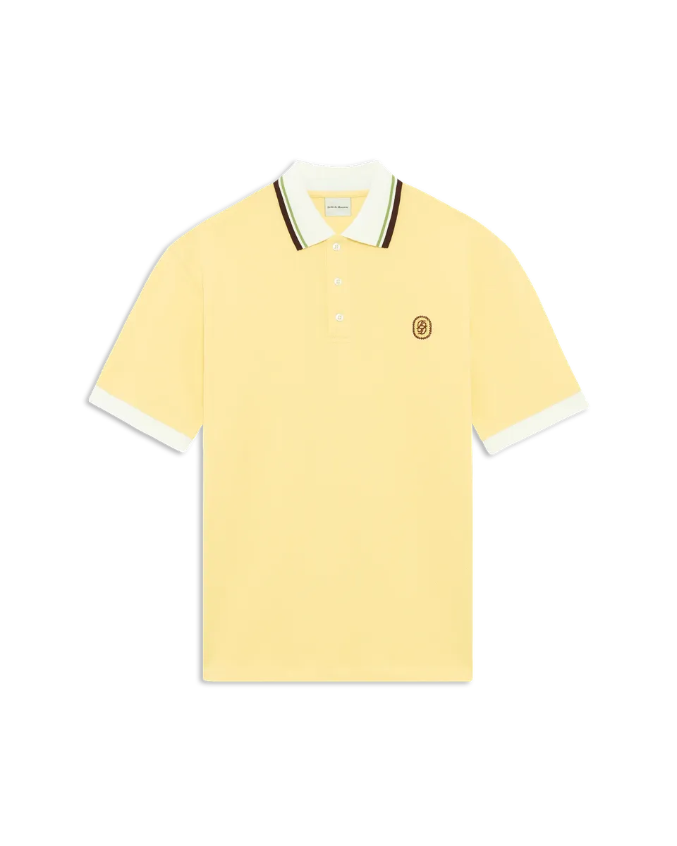 Drôle De Monsieur D Mirror Polo Polohemd gelb Baumwolle