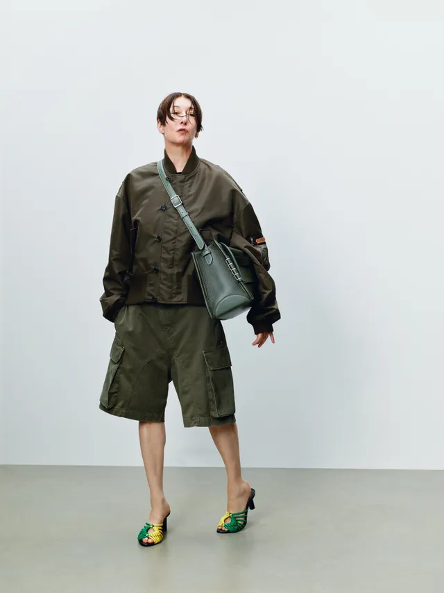 J.W.Anderson Bomberjacke Military Green Damen Nylon