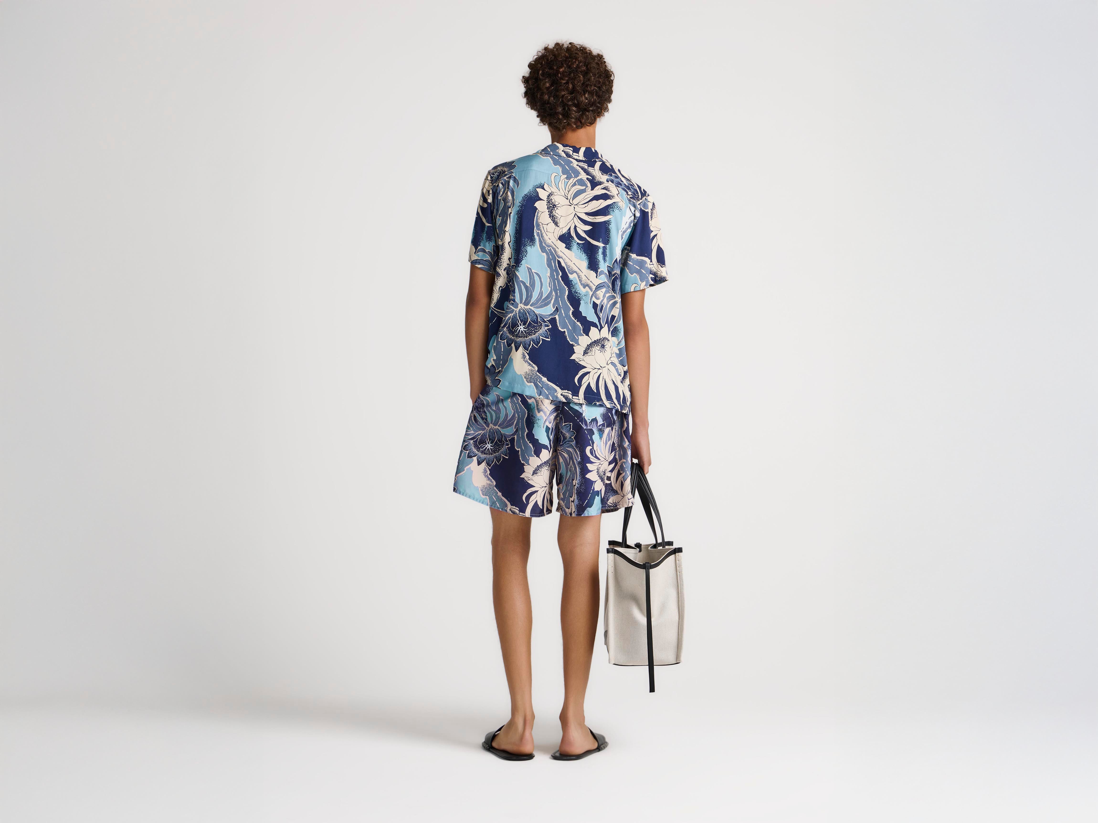 J.W.Anderson Camp Shirt Hemd Sapphire Blue Floral