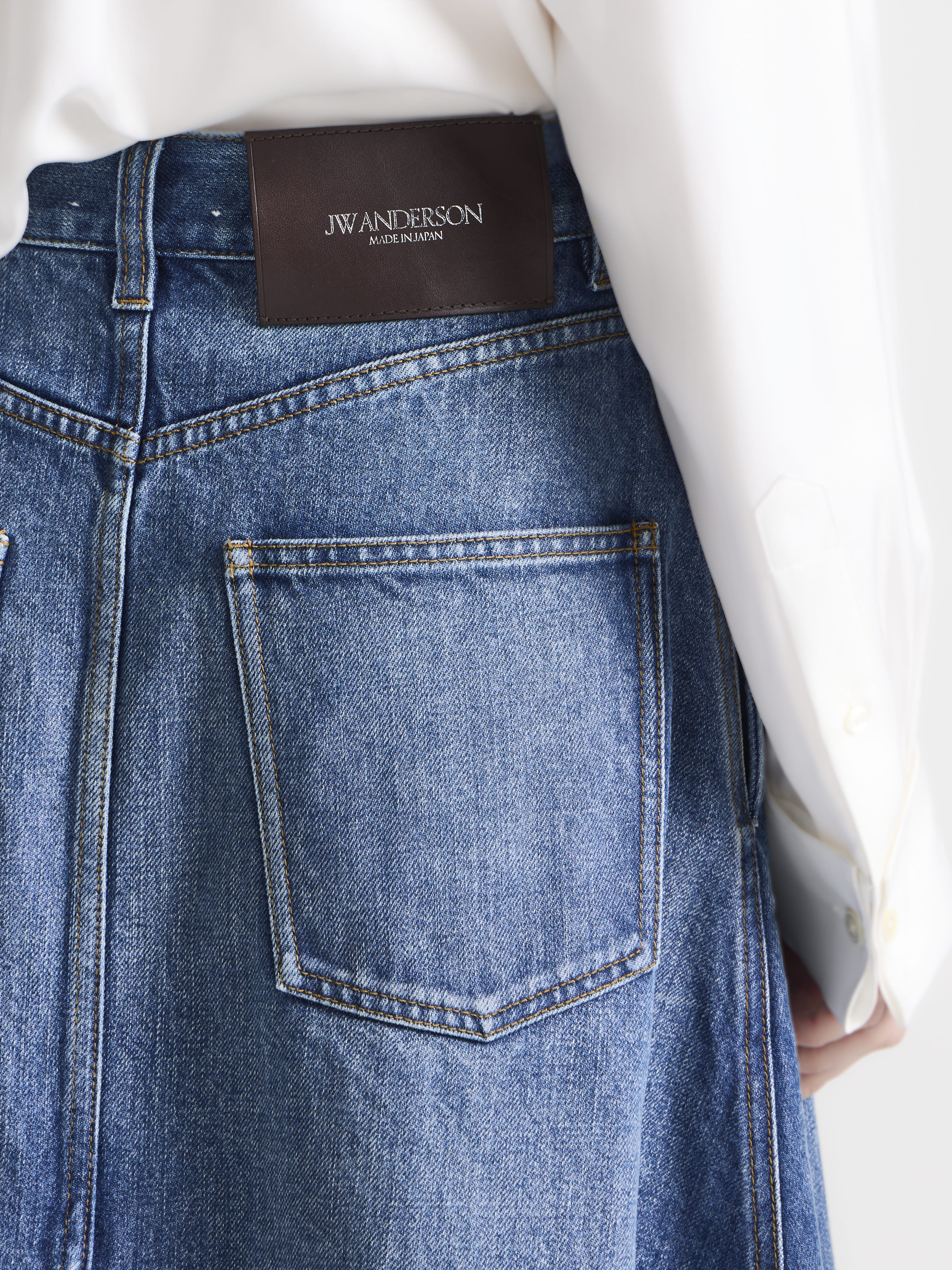 J.W.Anderson Drop Front Rock Vintage Blue Denim Damen