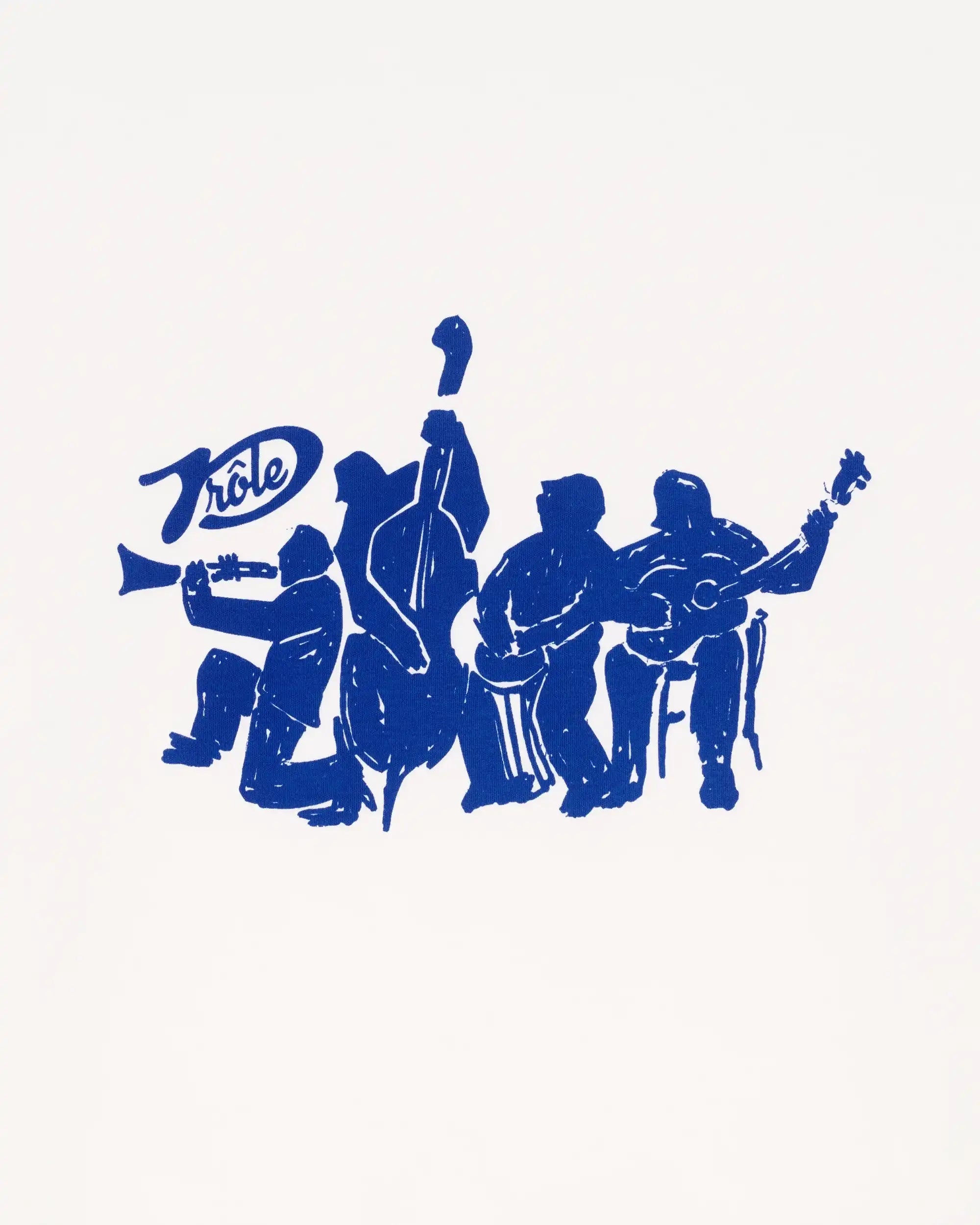 Drôle De Monsieur T-Shirt Musiciens Off White Print Baumwolle
