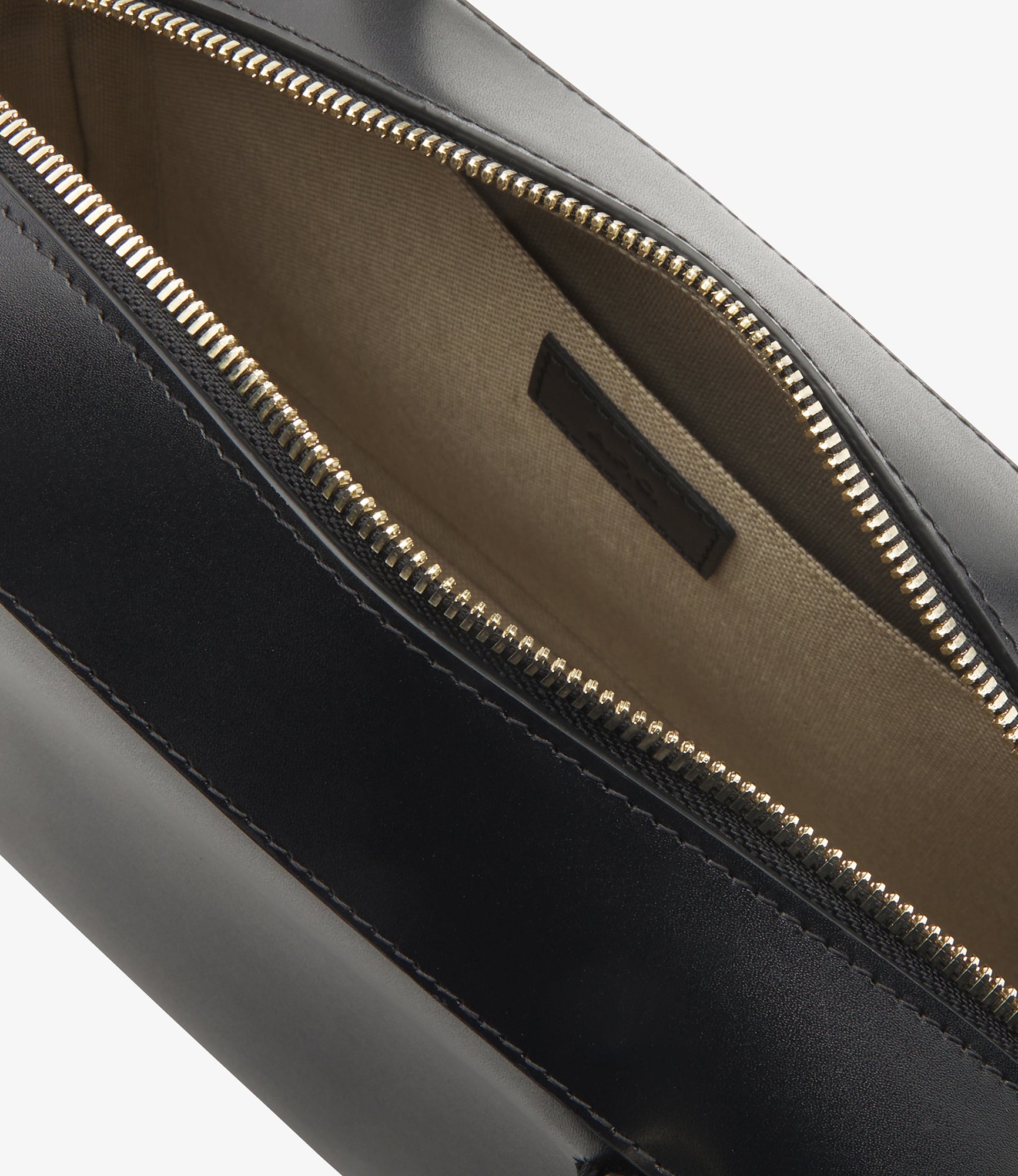 A.P.C. Virginie Box Tasche TU Glattleder Gold-Schnallen