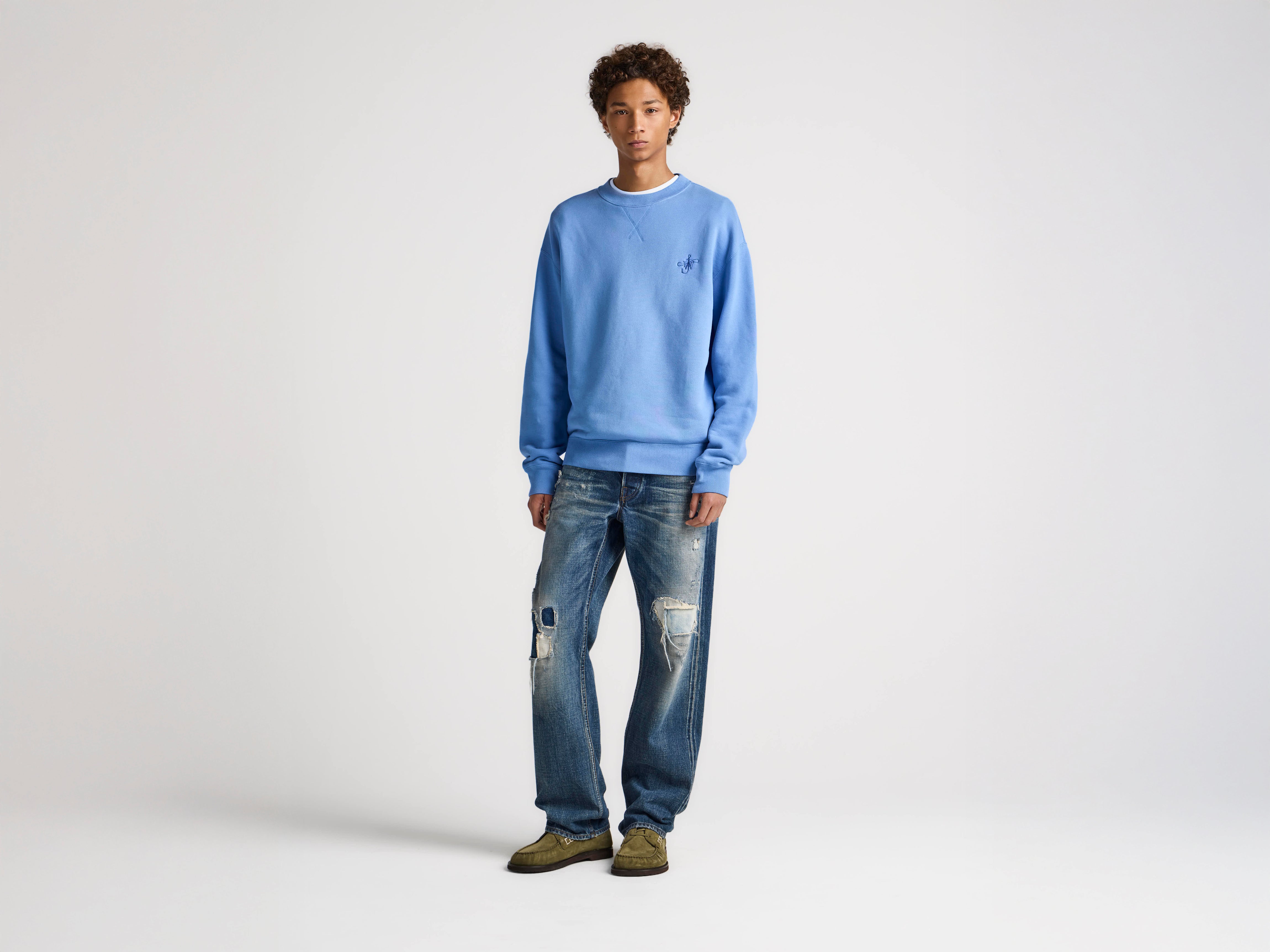 J.W.Anderson Ribbon Anchor Sweatshirt Herren blau Jersey