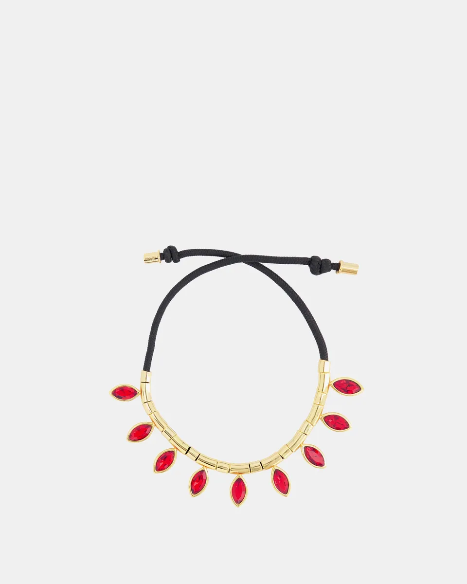 Nodaleto x Julietta Petal Anklet Fußkettchen Red Ruby One Size