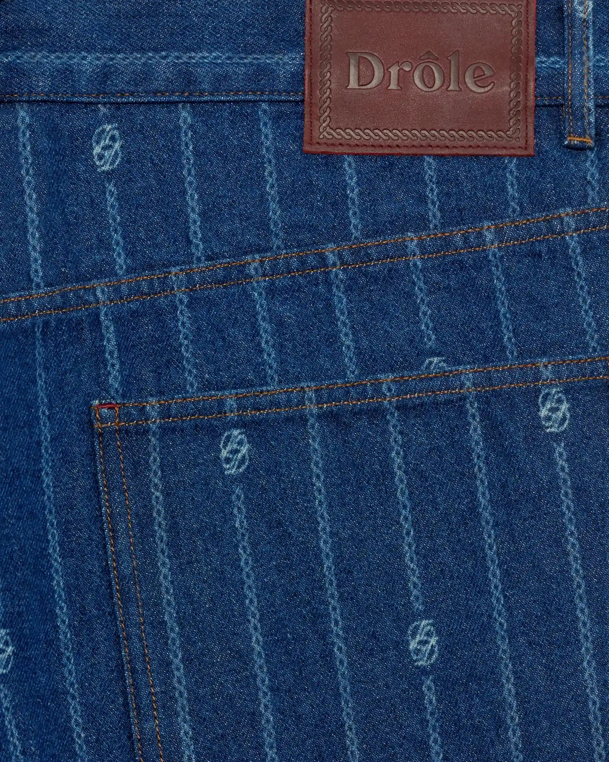 Drôle De Monsieur Baggy Jeans blau Monogramm
