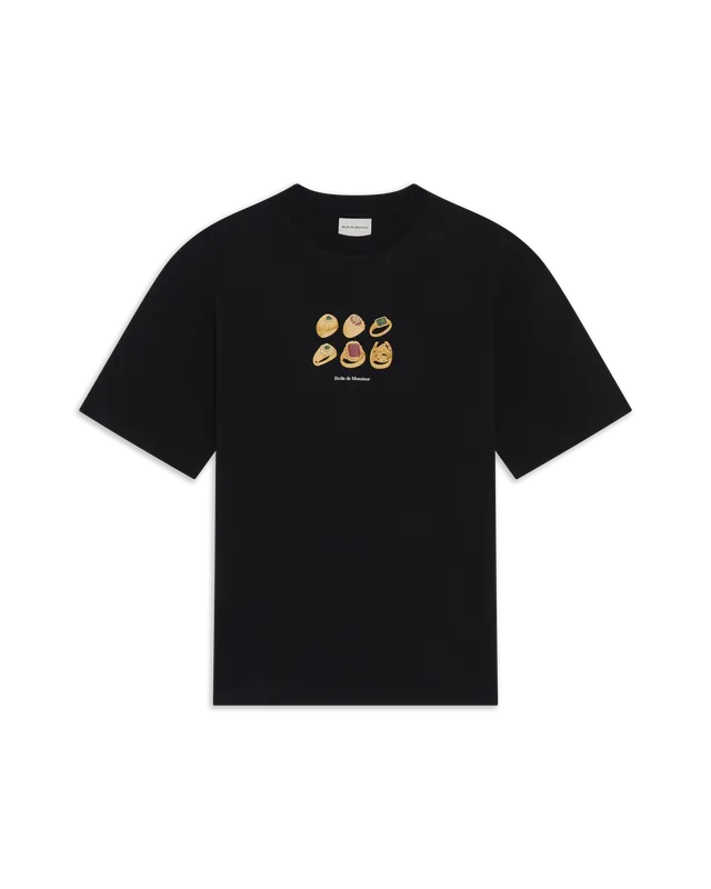 Drôle De Monsieur Rings T-Shirt schwarz Baumwolle