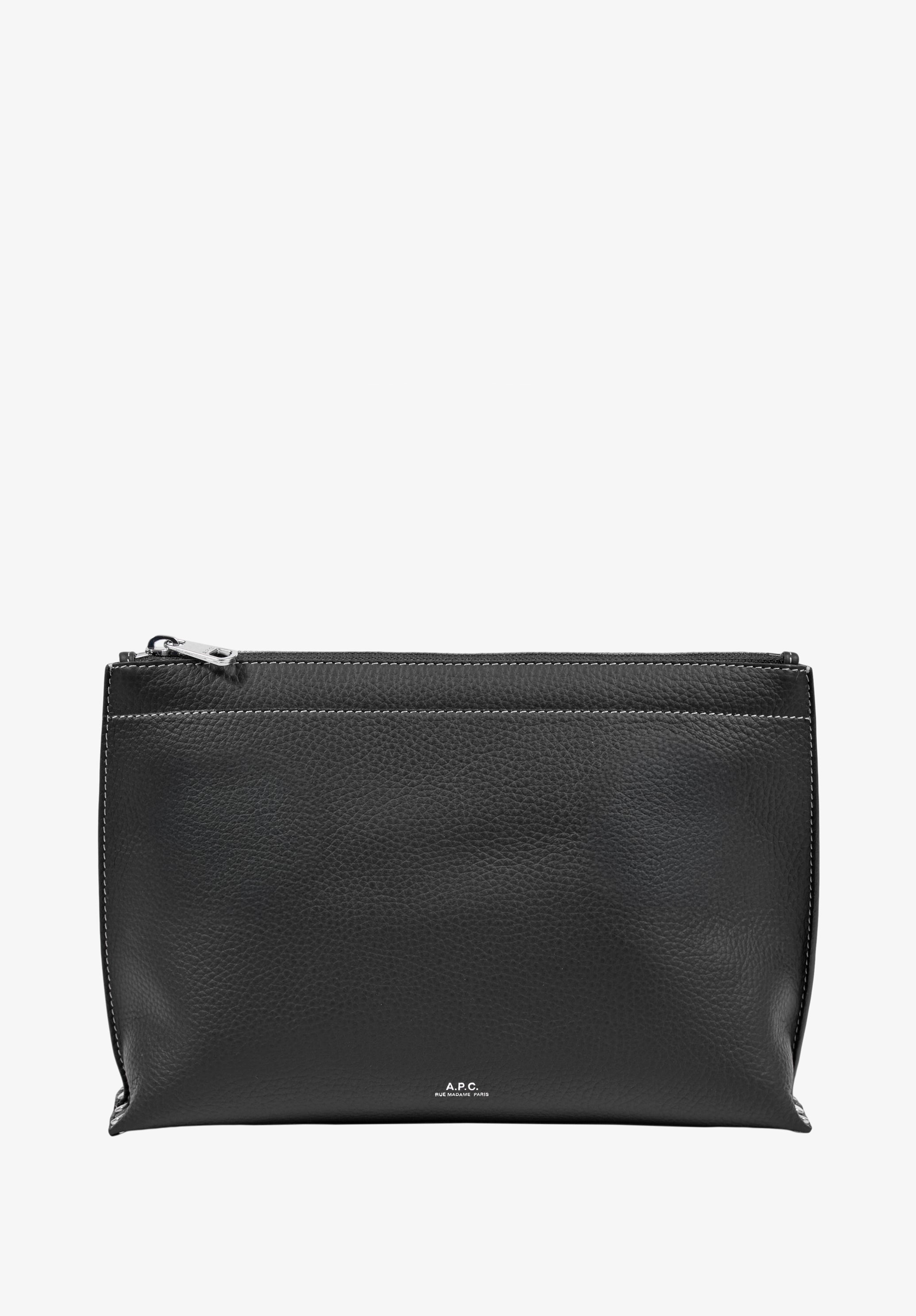 A.P.C. Neige Clou Clutch Leder 30x25cm Nieten