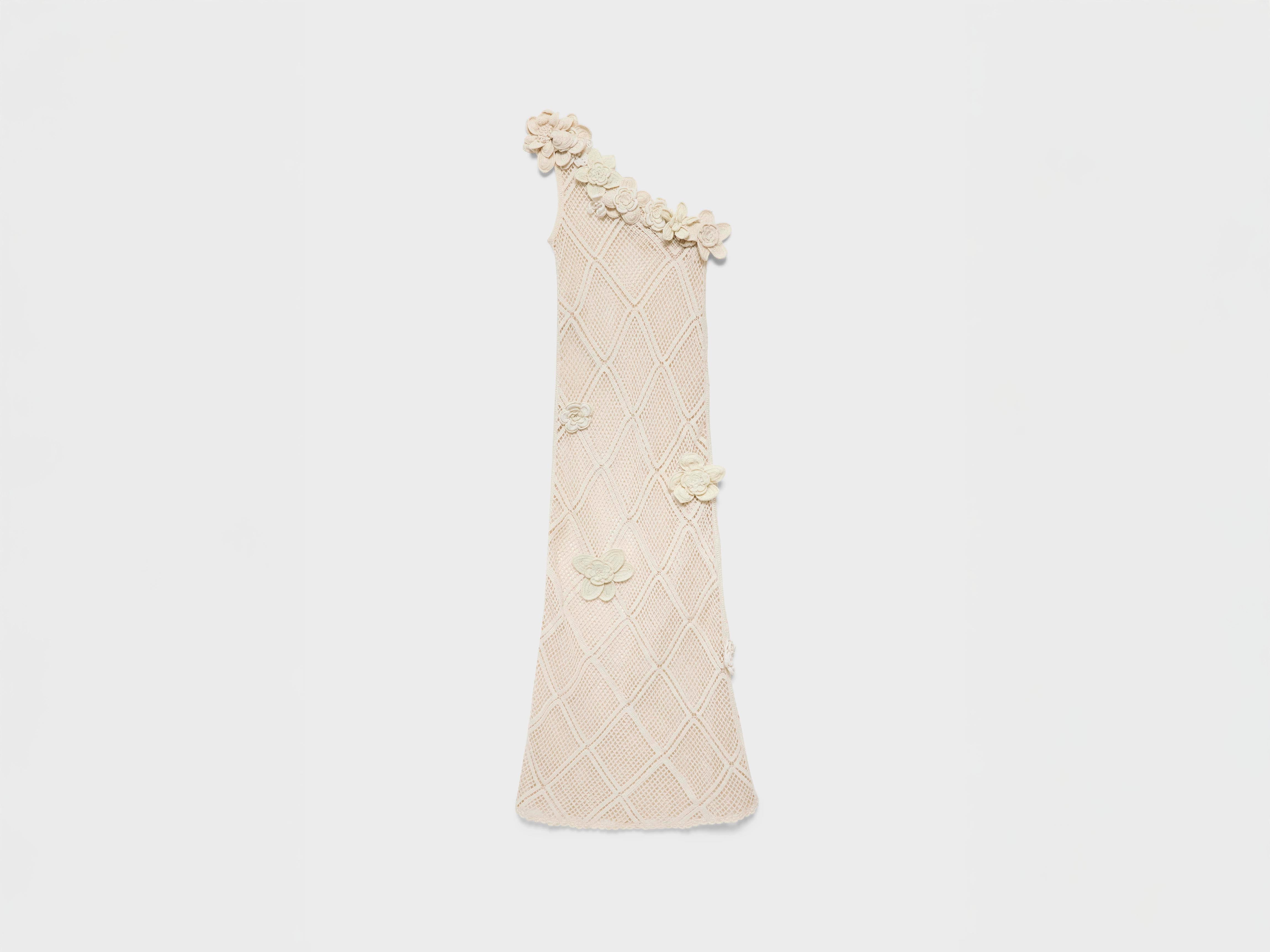J.W.Anderson Dresses Floral Crochet Kleid limestone