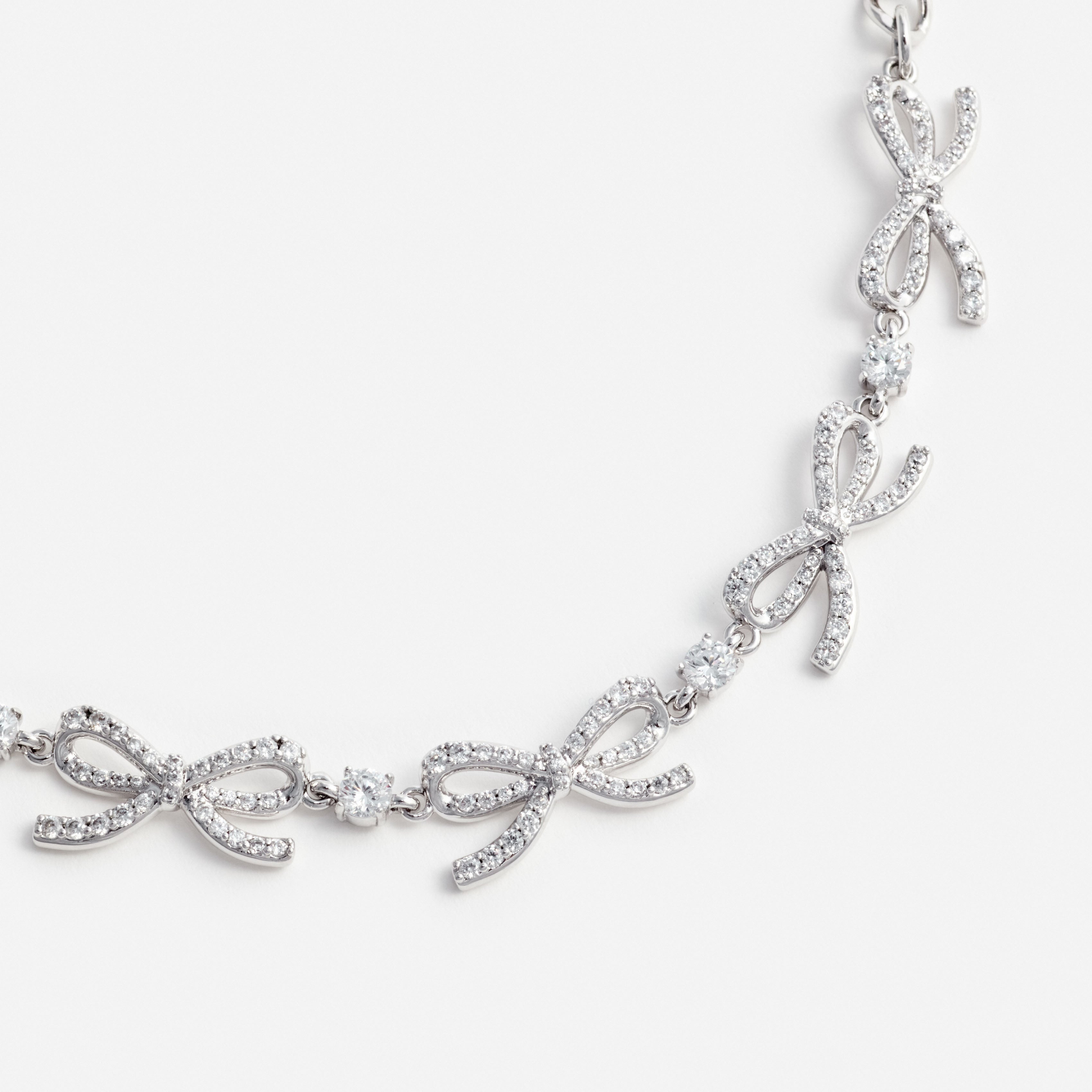 Self Portrait Crystal Bow Armband silber One Size