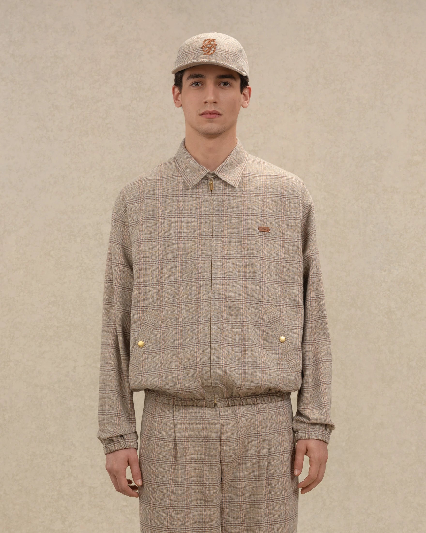 Drôle De Monsieur Blouson à Carreaux Jacke beige Karo