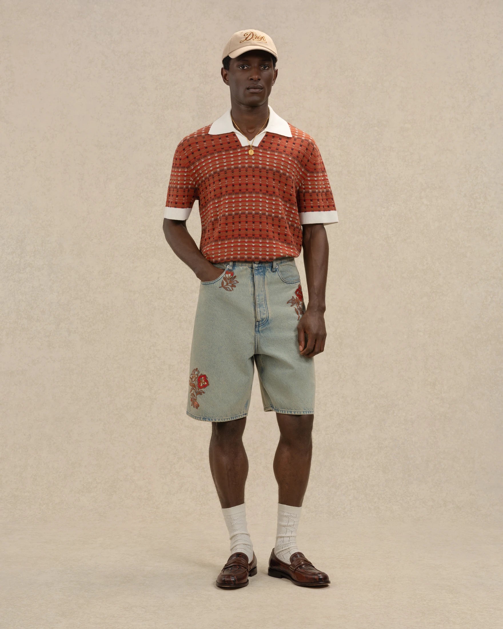 Drôle De Monsieur Polo Maille Coogie Polo dunkelrot Baumwolle