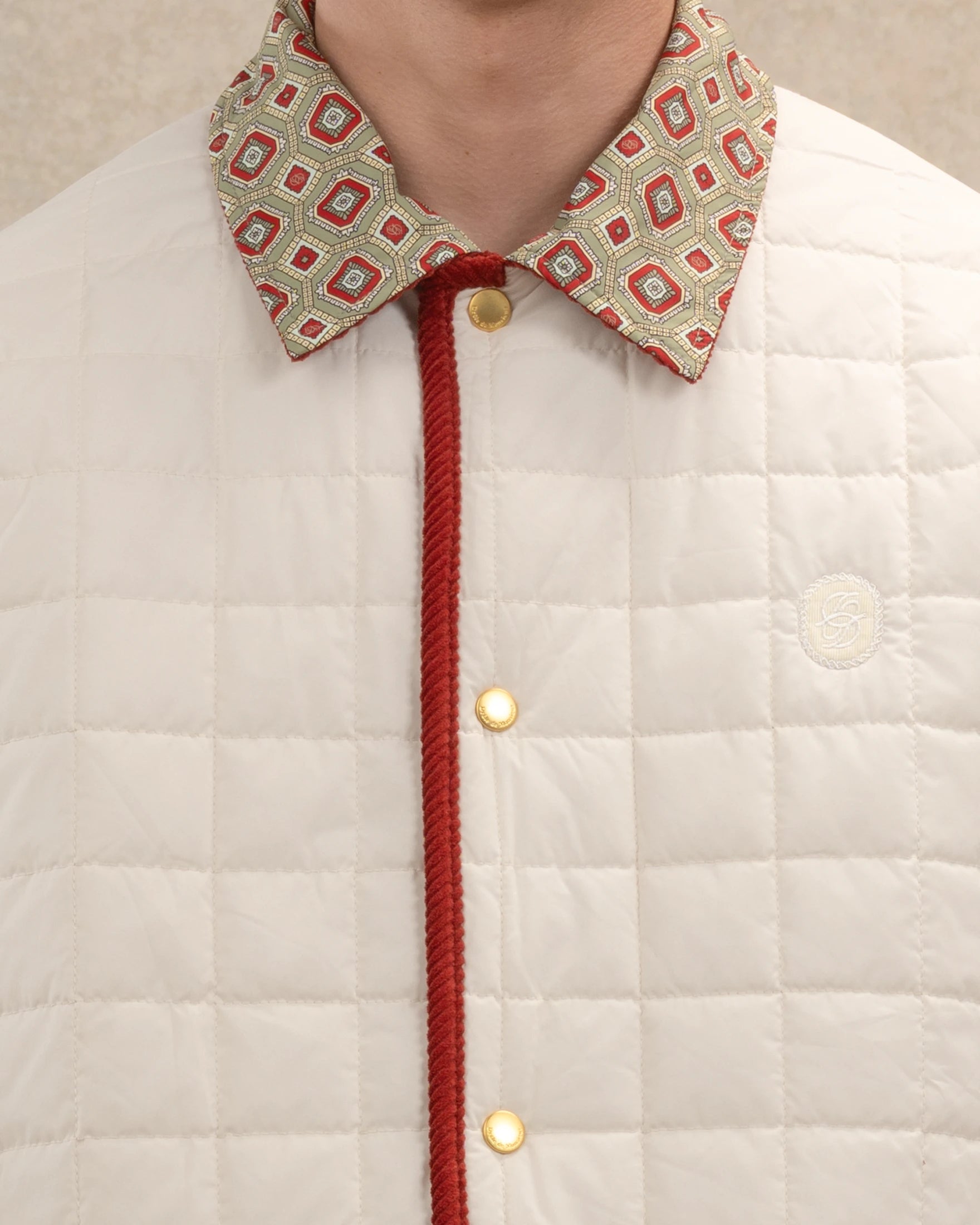 Drôle De Monsieur Veste Réversible Wendejacke offwhite Stepp
