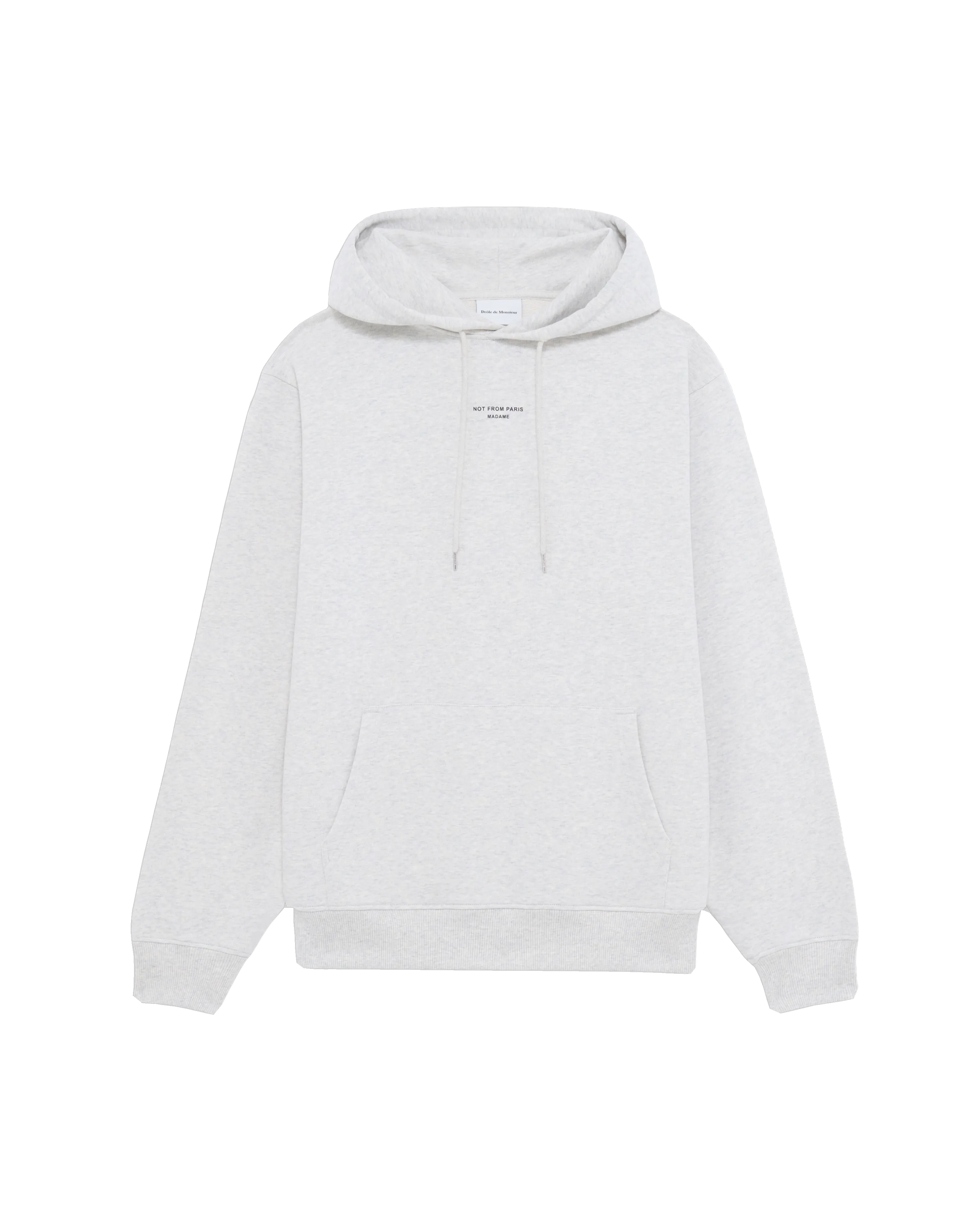 Drôle De Monsieur Slogan Classique Hoodie Grau Baumwolle