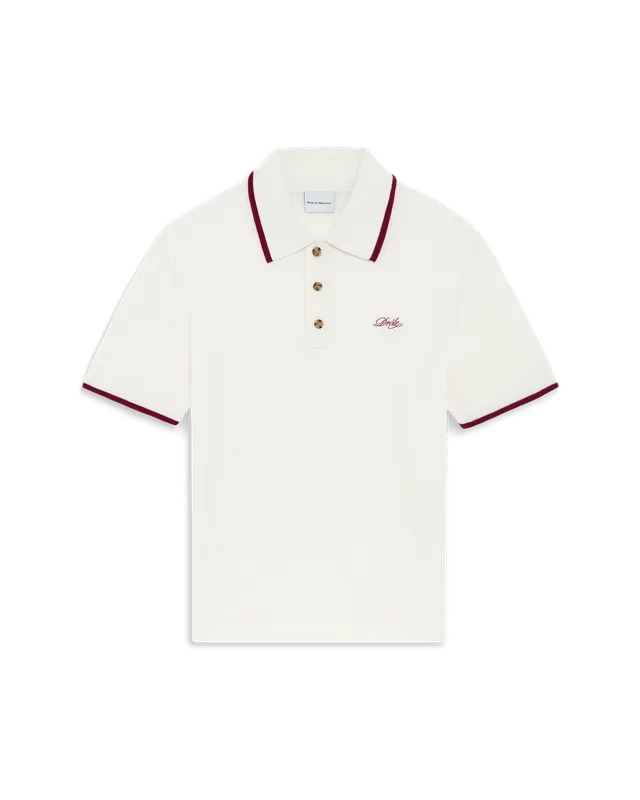 Drôle De Monsieur Drôle Polo Kurzarm Off White Merino