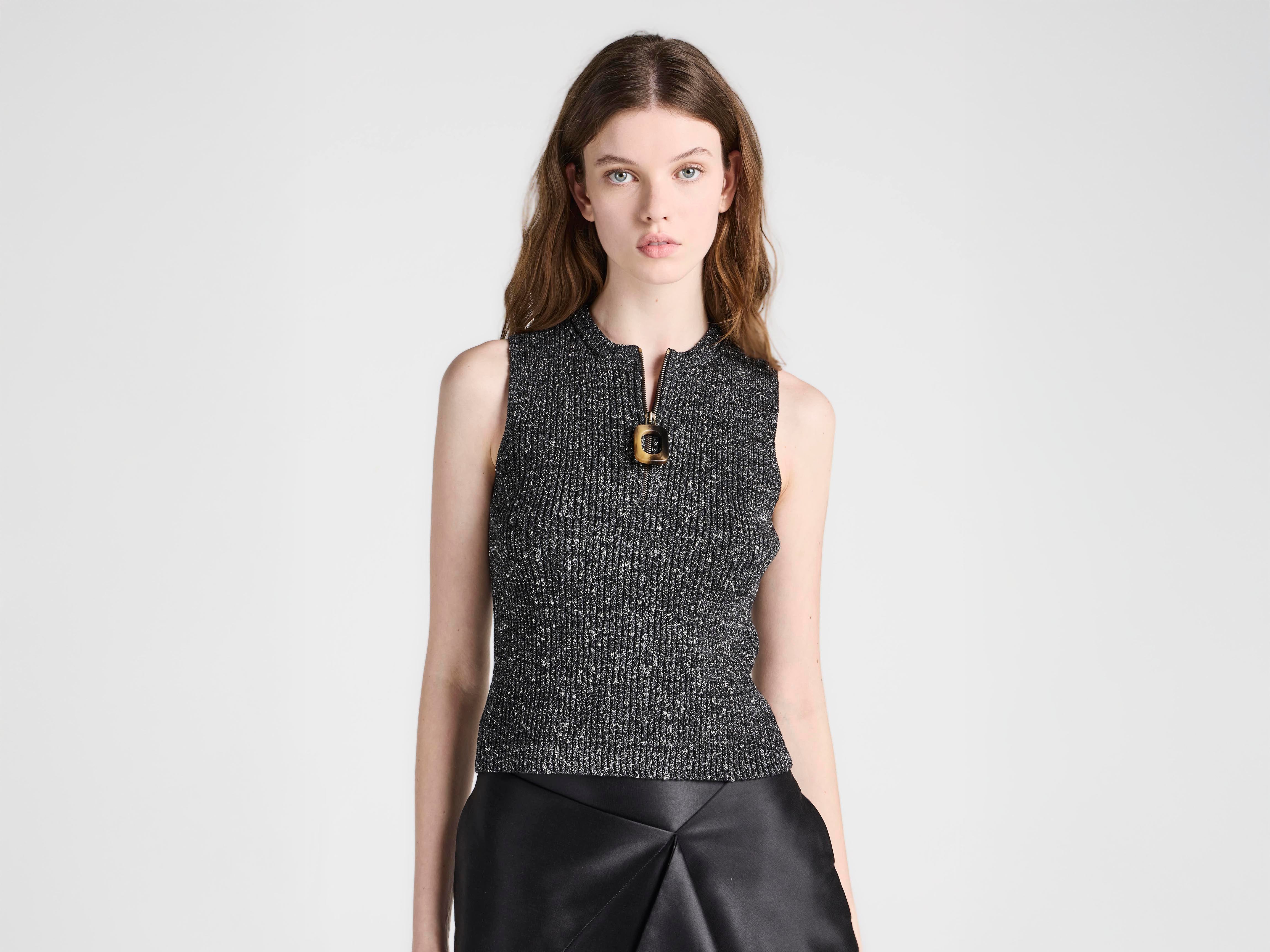 J.W.Anderson Zipped Tank Top Damen Schwarz Baumwolle