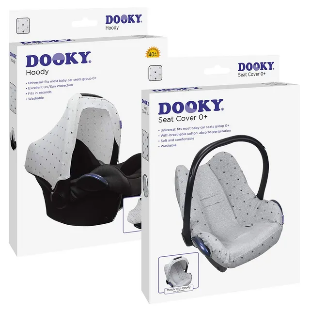 Dooky Hoody Sonnenschutz Light Grey Crown mit Seat Cover 0+
