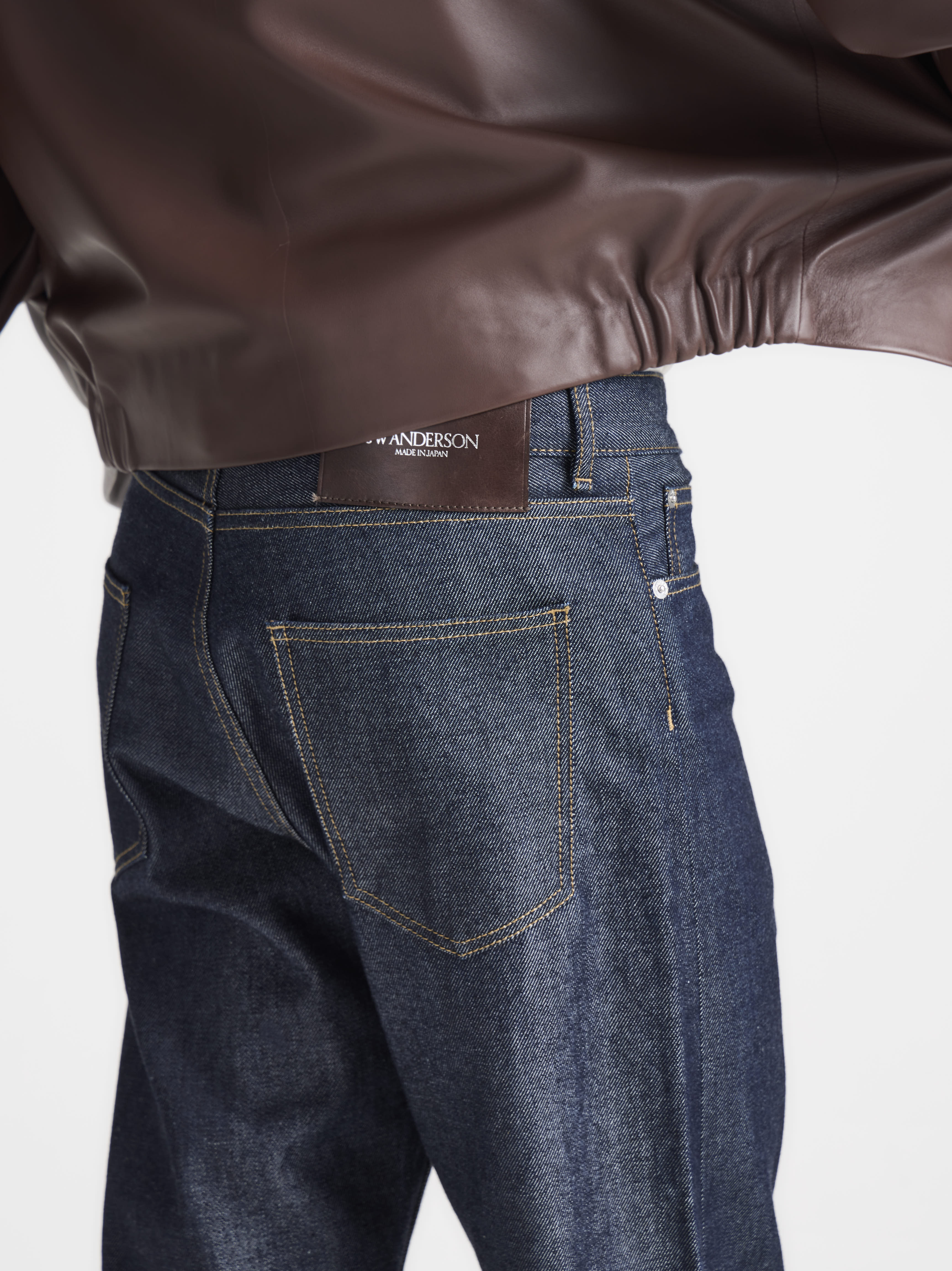 J.W.Anderson Straight Leg Jeans Indigo Raw Denim Herren