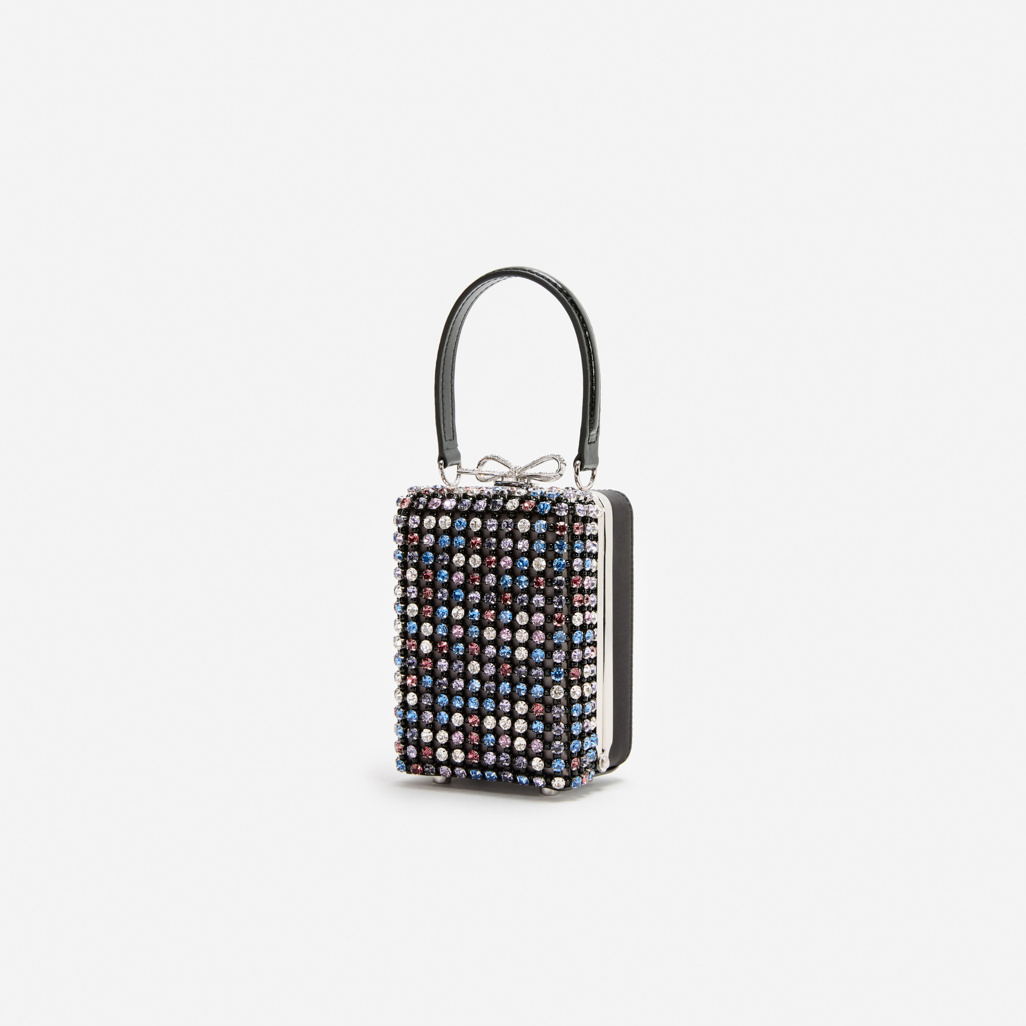 Self Portrait Handbags Multi Crystal Chainmail Micro Bag Multi