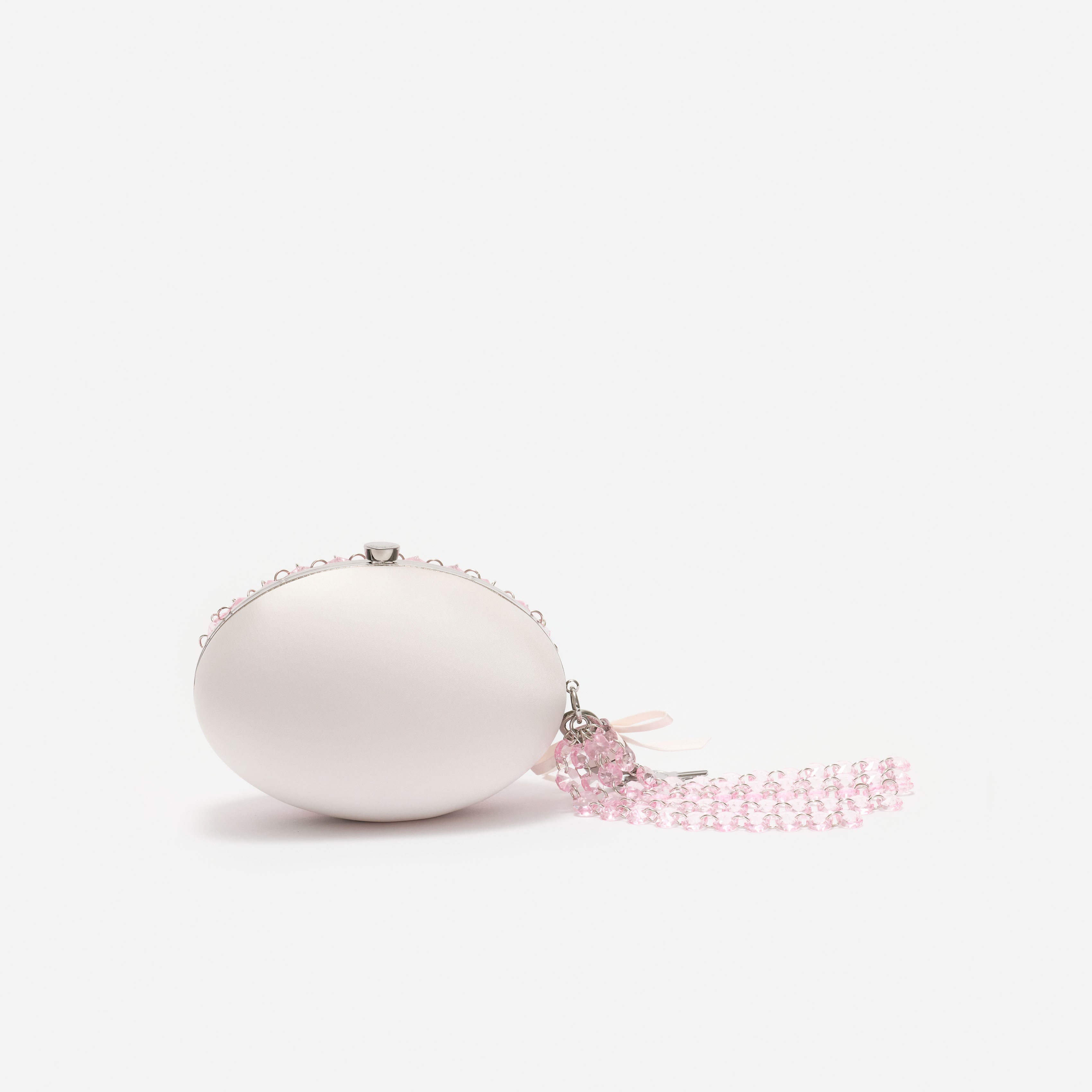 Self Portrait Oval Crystal Clutch Rosa Kristall Kette