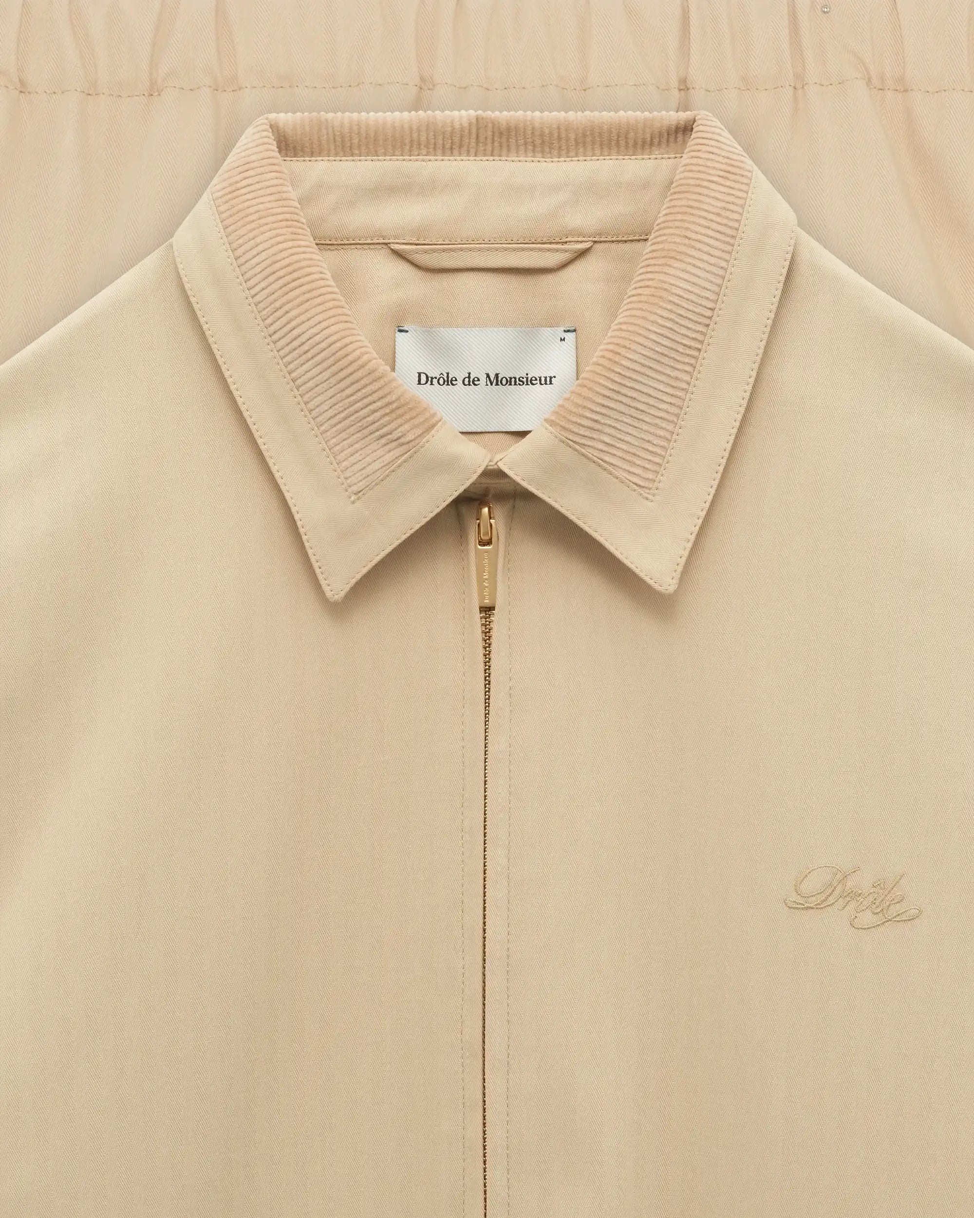 Drôle De Monsieur Le Blouson Drôle Jacke Beige Baumwolle