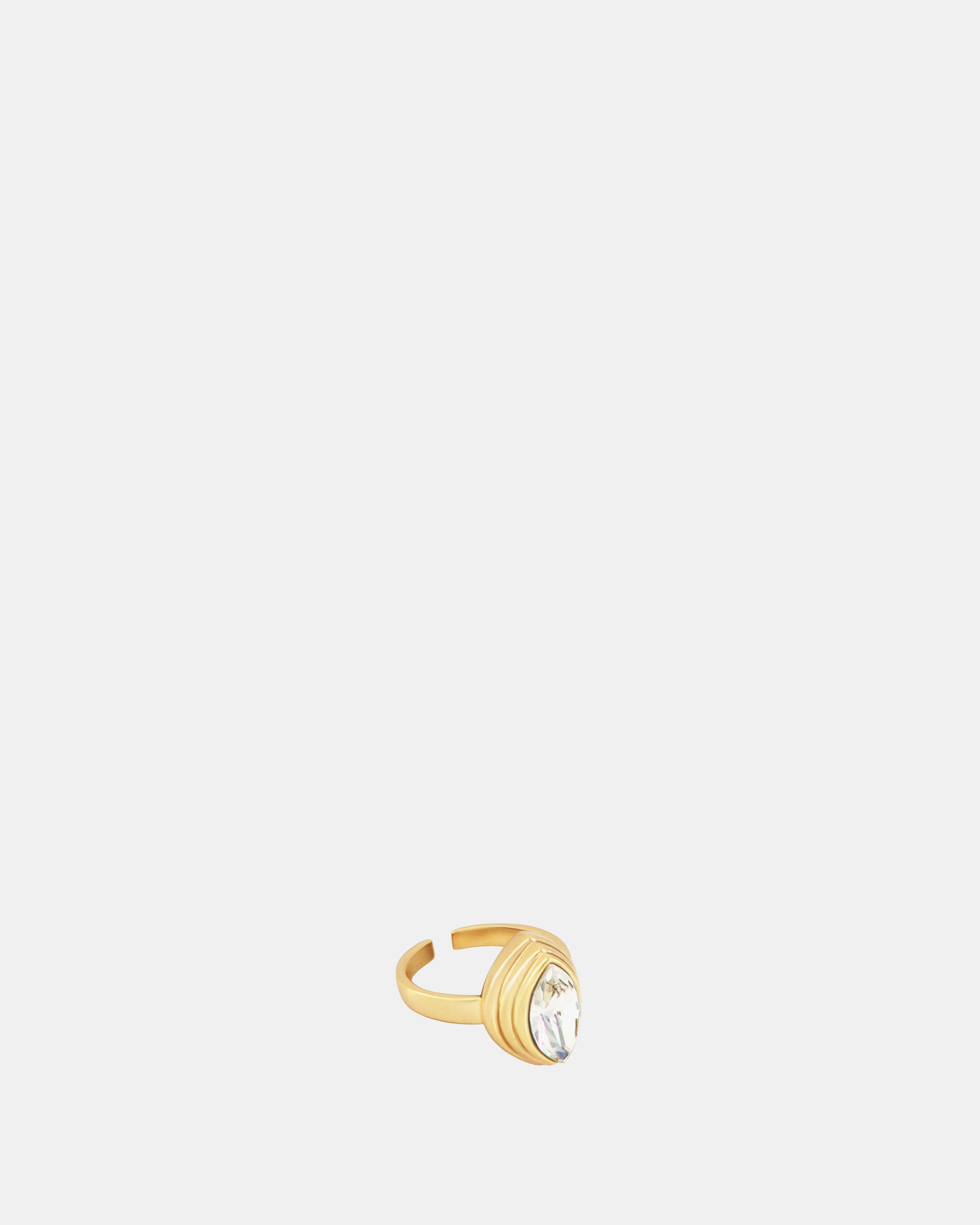 Nodaleto x Julietta Petal Toe Ring Crystal Zehenring Gold